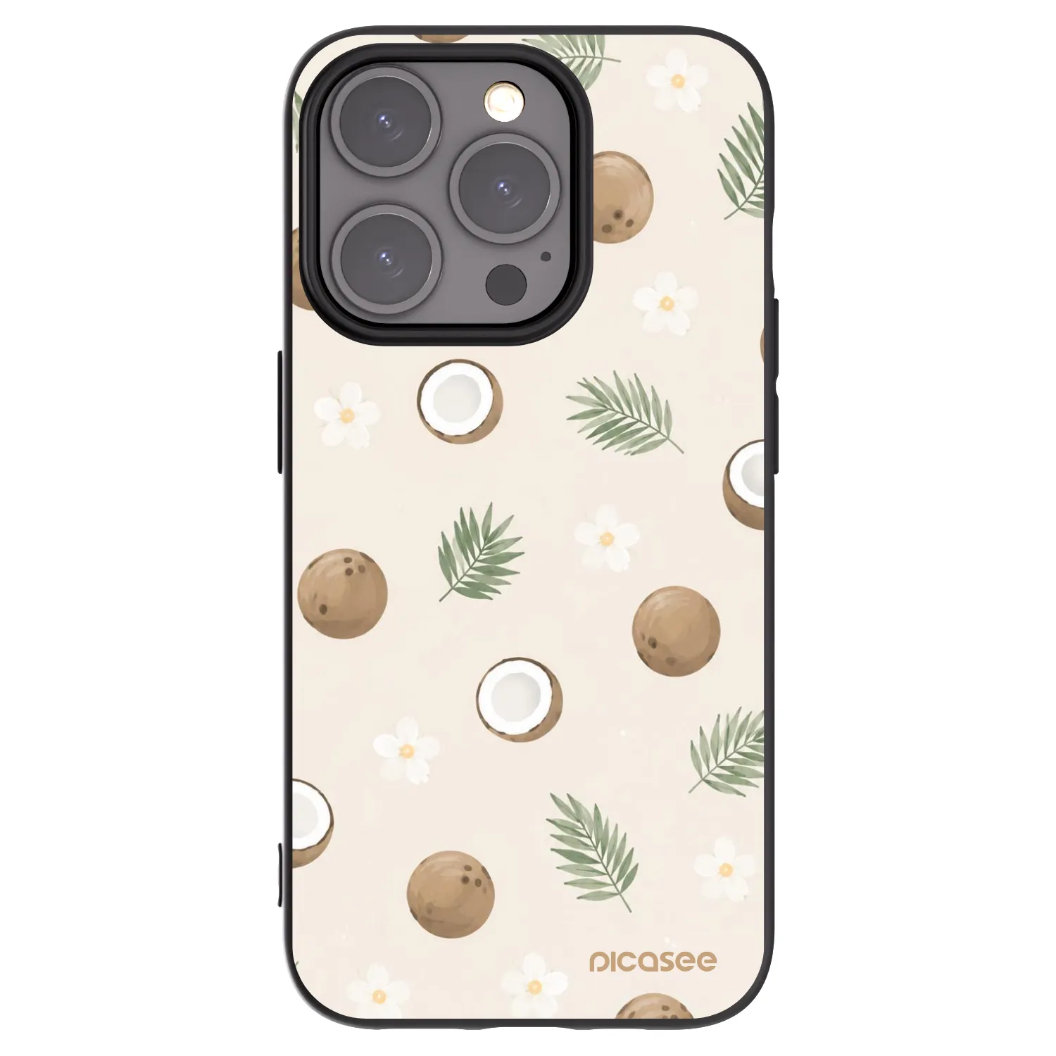 Picasee fekete szilikon tok az alábbi mobiltelefonokra Apple iPhone 15 Pro - Coconut Breeze
