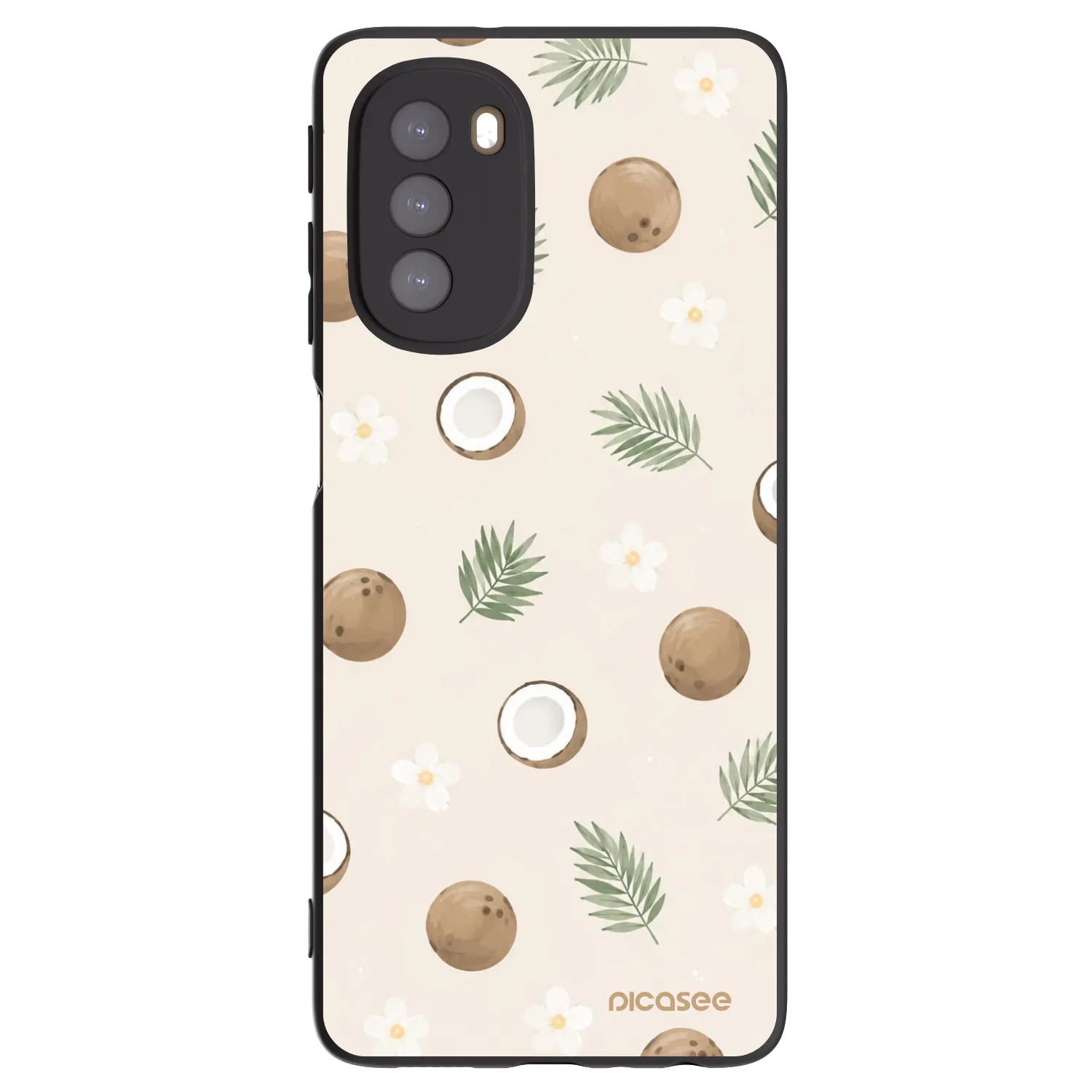 Picasee fekete szilikon tok az alábbi mobiltelefonokra Motorola Moto G51 - Coconut Breeze
