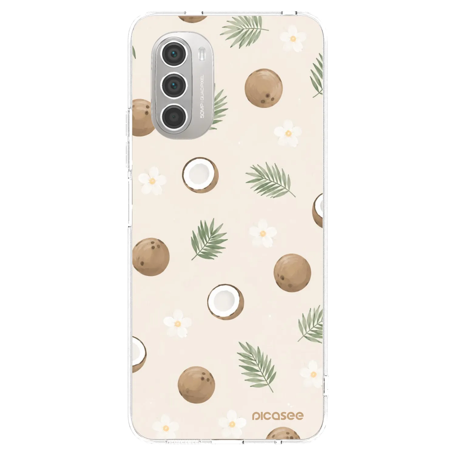 Picasee átlátszó szilikon tok az alábbi mobiltelefonokra Motorola Moto G51 - Coconut Breeze