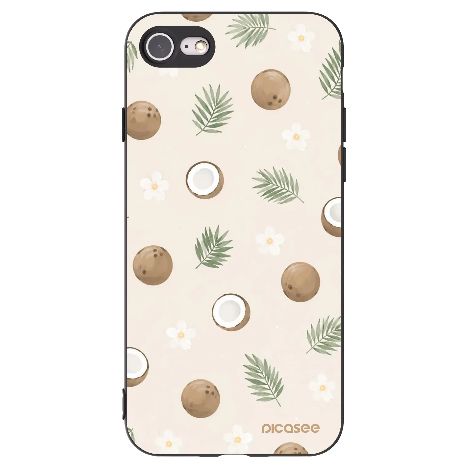 Picasee fekete szilikon tok az alábbi mobiltelefonokra Apple iPhone 7 - Coconut Breeze
