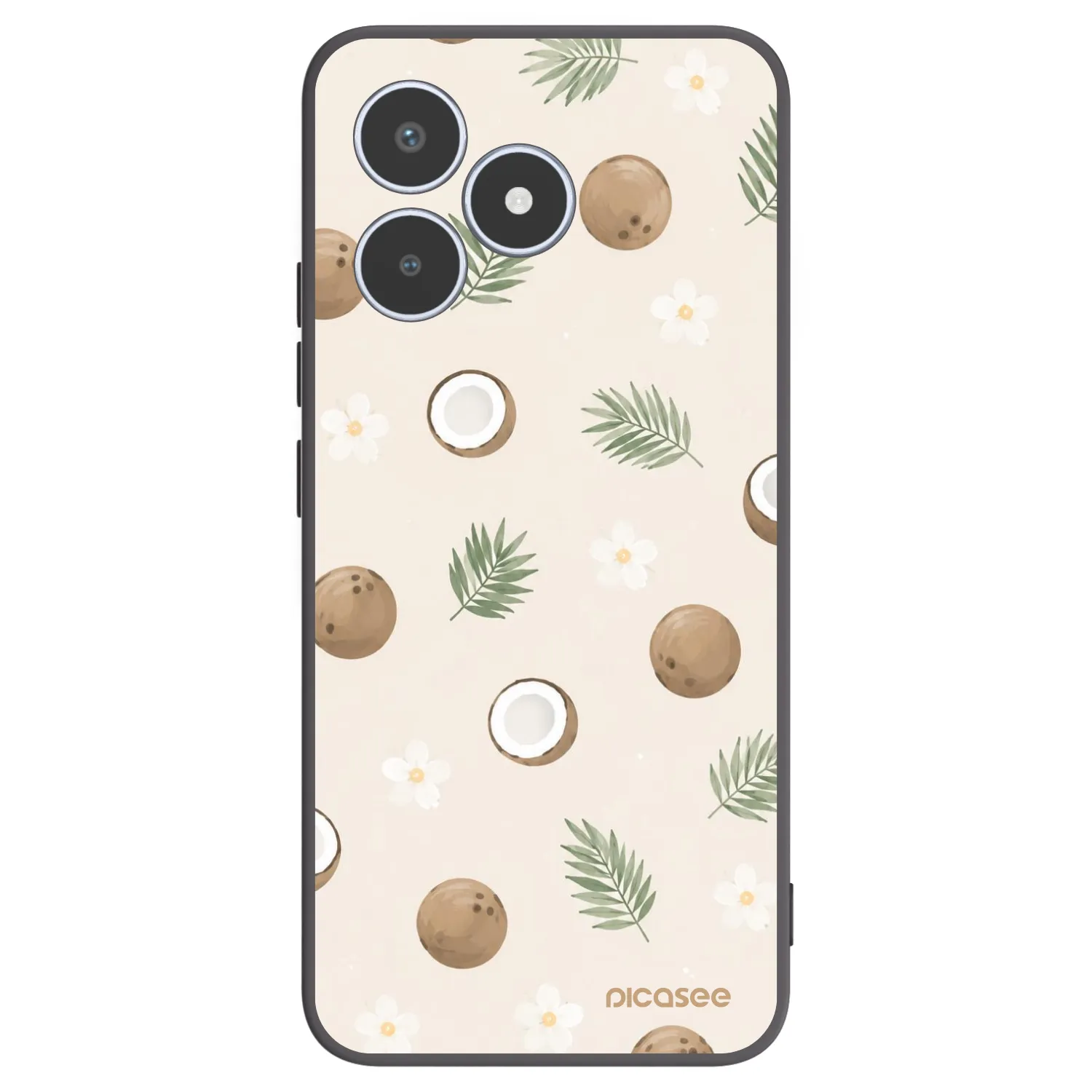 Picasee fekete szilikon tok az alábbi mobiltelefonokra Realme C53 - Coconut Breeze