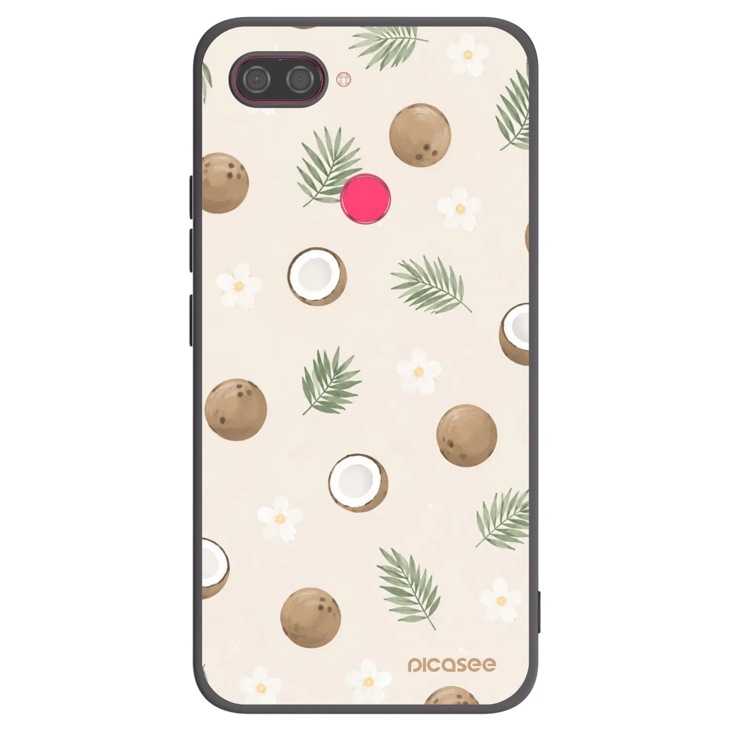 Picasee fekete szilikon tok az alábbi mobiltelefonokra Xiaomi Mi 8 Lite - Coconut Breeze