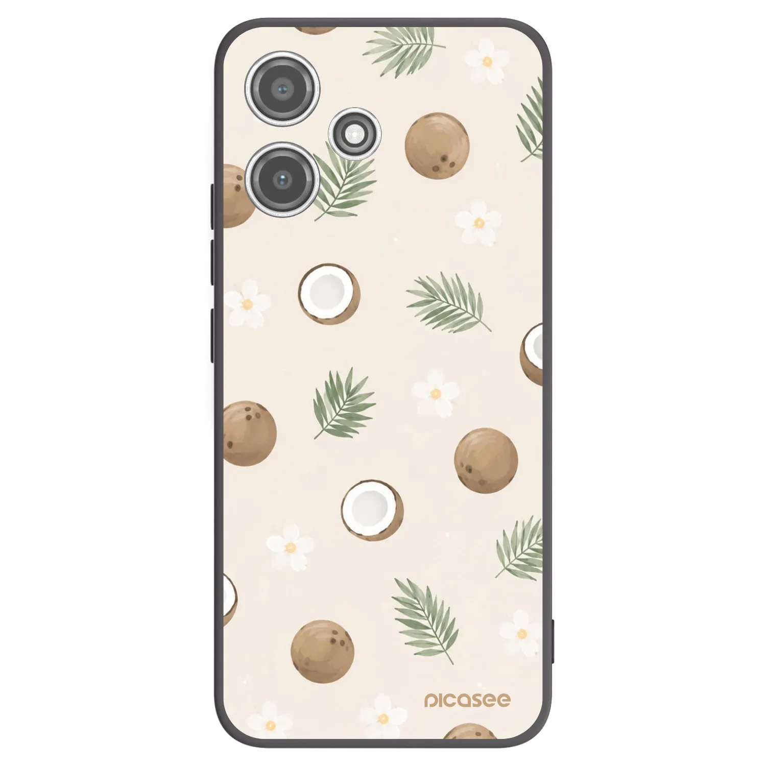 Picasee fekete szilikon tok az alábbi mobiltelefonokra Xiaomi Redmi 12 5G - Coconut Breeze
