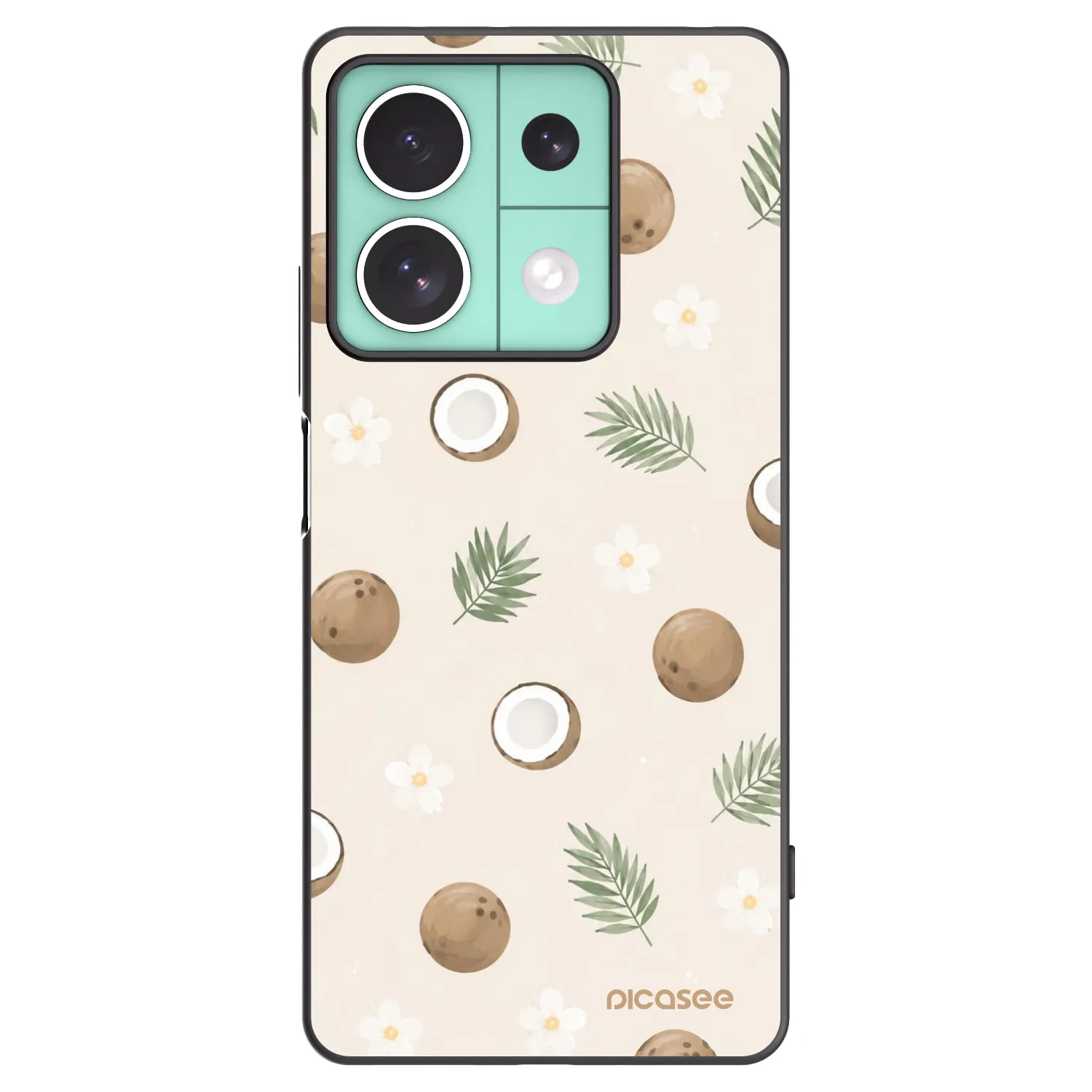 Picasee fekete szilikon tok az alábbi mobiltelefonokra Xiaomi Redmi Note 13 5G - Coconut Breeze