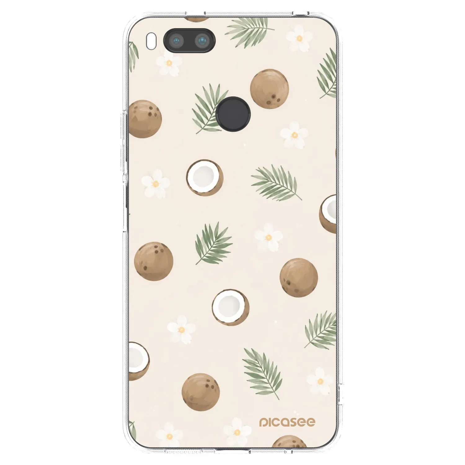 Picasee átlátszó szilikon tok az alábbi mobiltelefonokra Xiaomi Mi A1 Global - Coconut Breeze