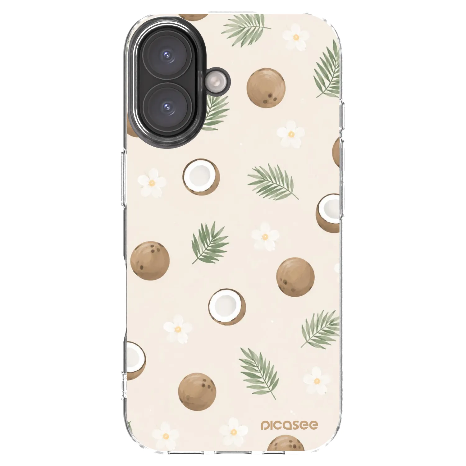 Picasee átlátszó szilikon tok az alábbi mobiltelefonokra Apple iPhone 16 - Coconut Breeze