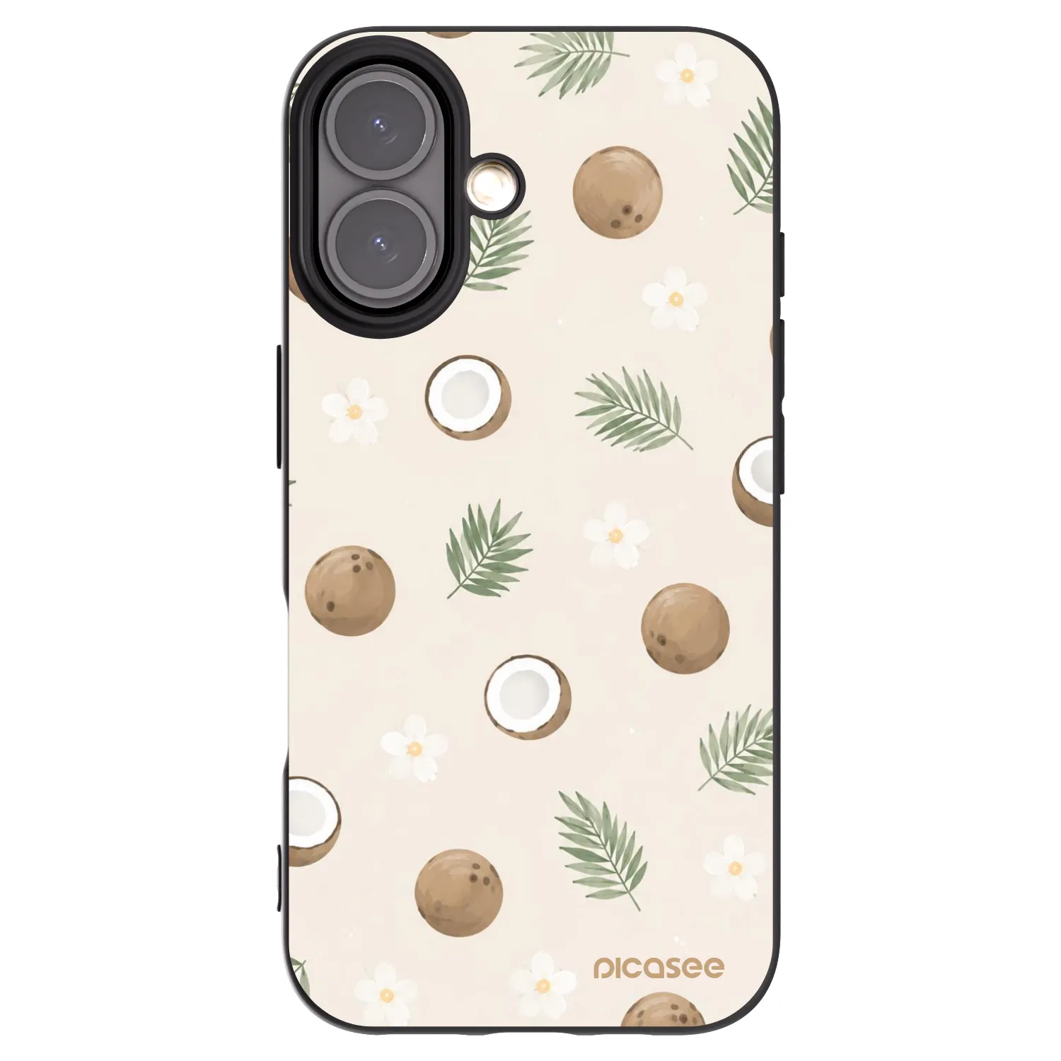 Picasee fekete szilikon tok az alábbi mobiltelefonokra Apple iPhone 16 - Coconut Breeze