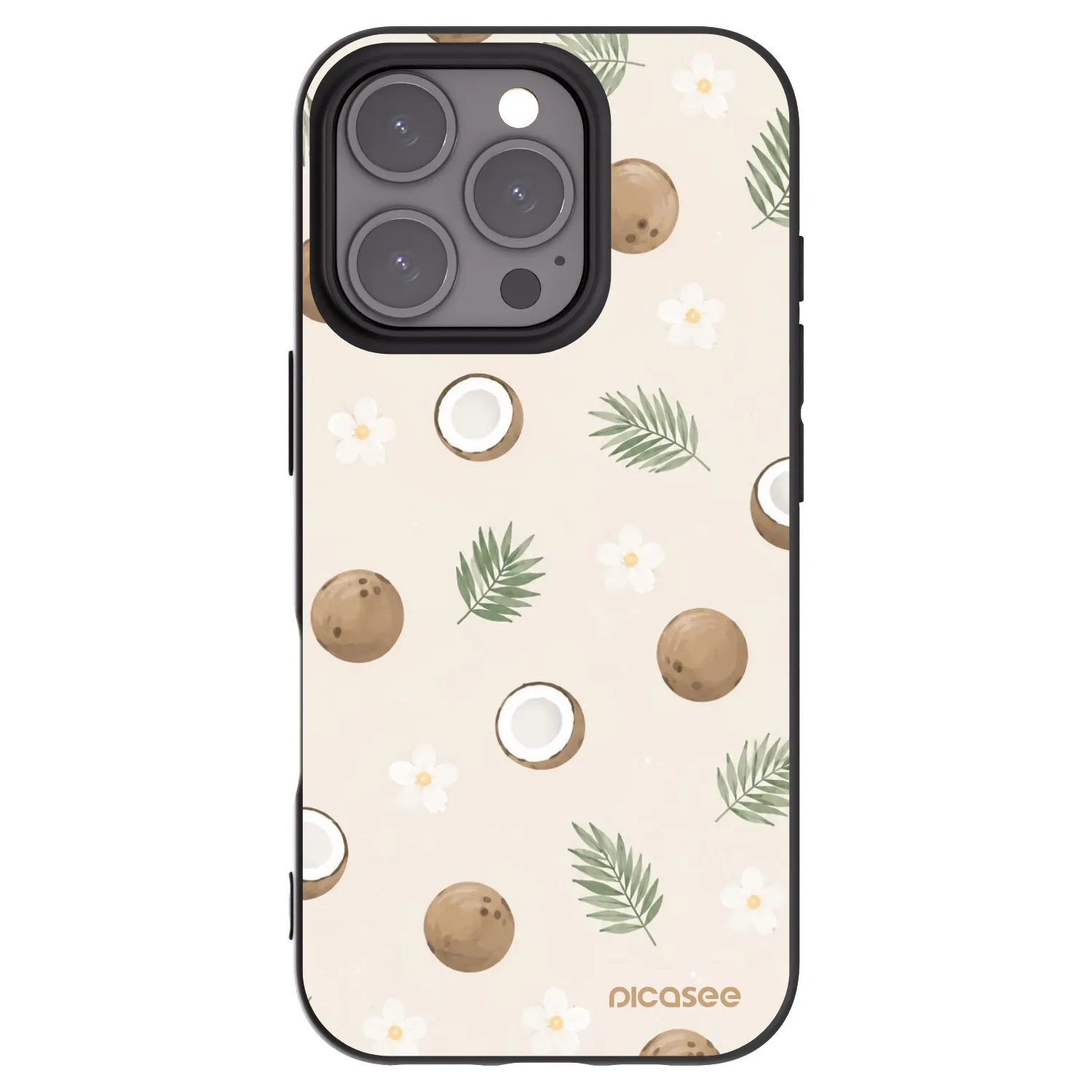 Picasee fekete szilikon tok az alábbi mobiltelefonokra Apple iPhone 16 Pro - Coconut Breeze