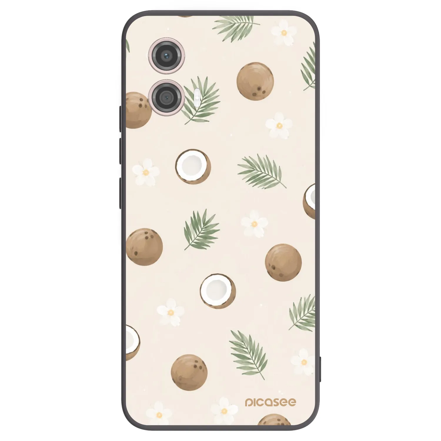 Picasee fekete szilikon tok az alábbi mobiltelefonokra Motorola Moto G53 5G - Coconut Breeze