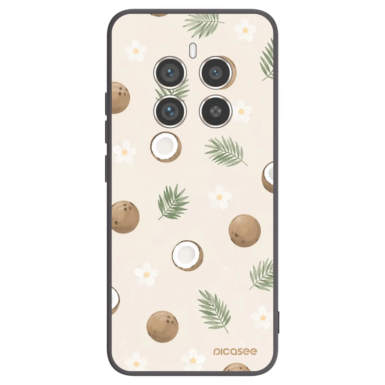 Picasee fekete szilikon tok az alábbi mobiltelefonokra Realme 12 Pro 5G - Coconut Breeze