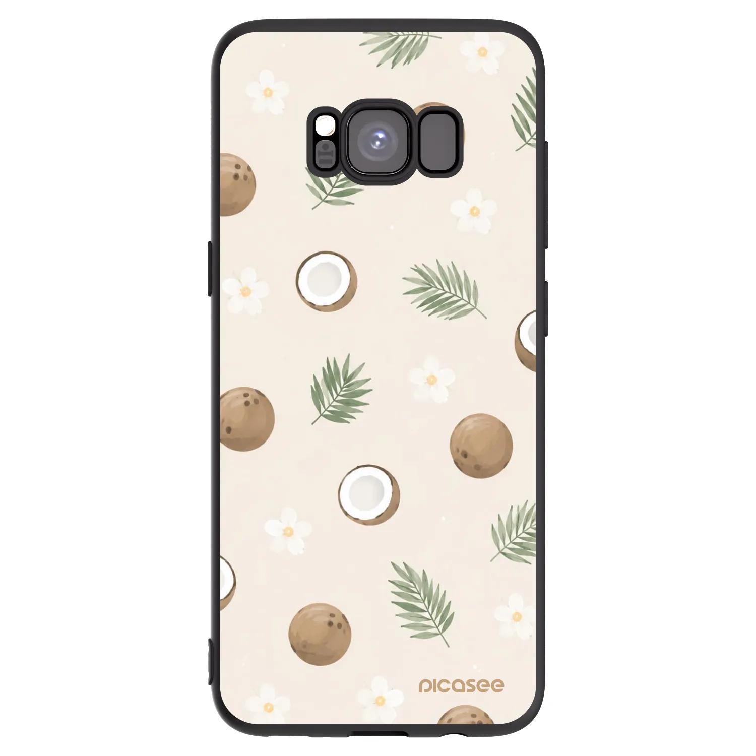 Picasee fekete szilikon tok az alábbi mobiltelefonokra Samsung Galaxy S8 G950F - Coconut Breeze