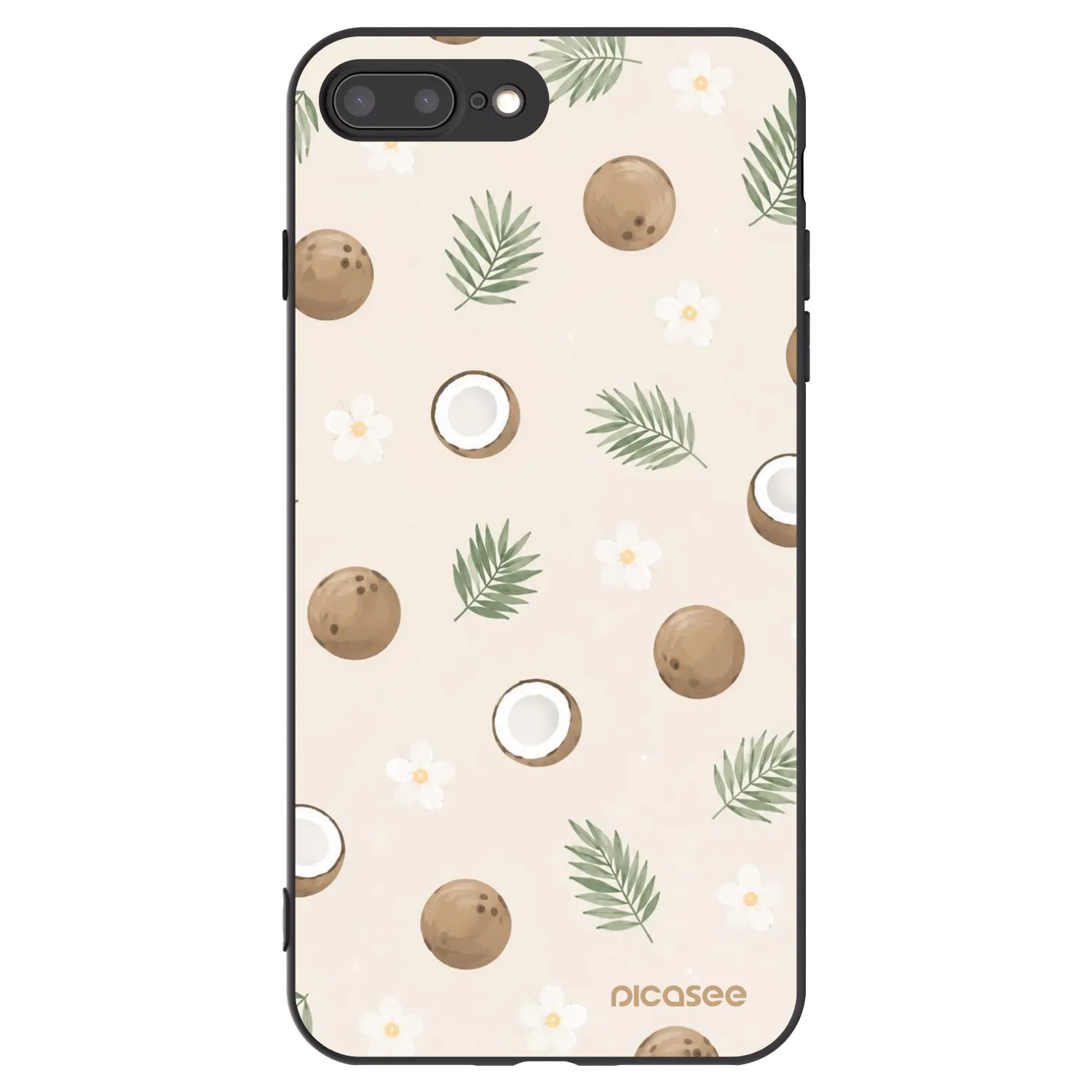 Picasee fekete szilikon tok az alábbi mobiltelefonokra Apple iPhone 7 Plus - Coconut Breeze