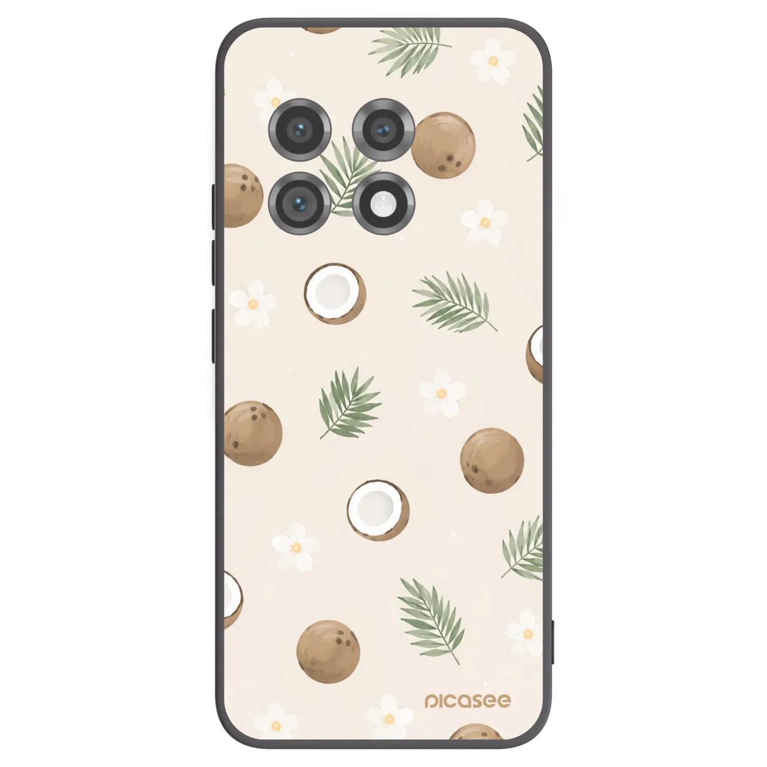 Picasee fekete szilikon tok az alábbi mobiltelefonokra OnePlus 11 5G - Coconut Breeze