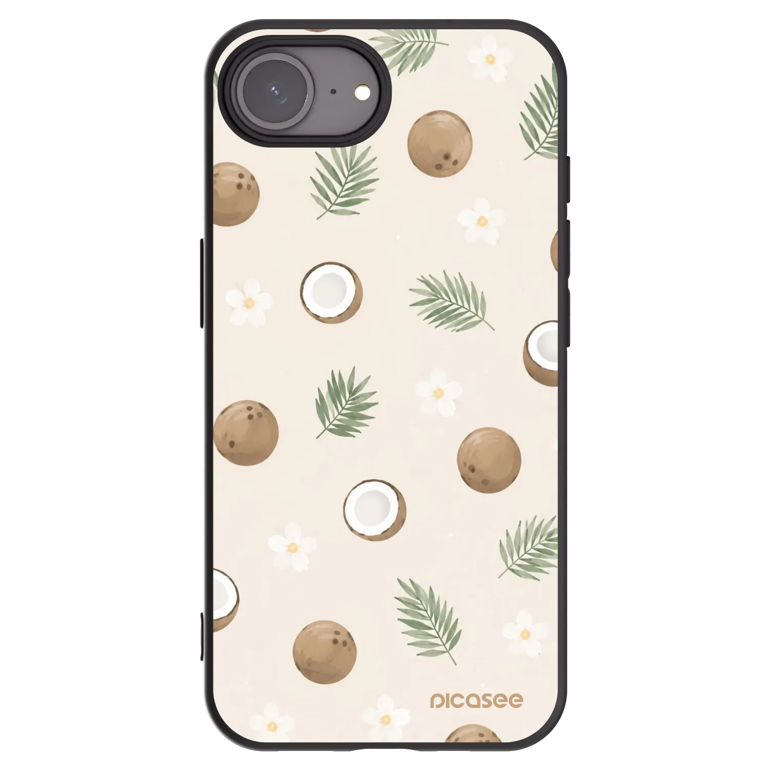 Picasee fekete szilikon tok az alábbi mobiltelefonokra Apple iPhone 16e - Coconut Breeze