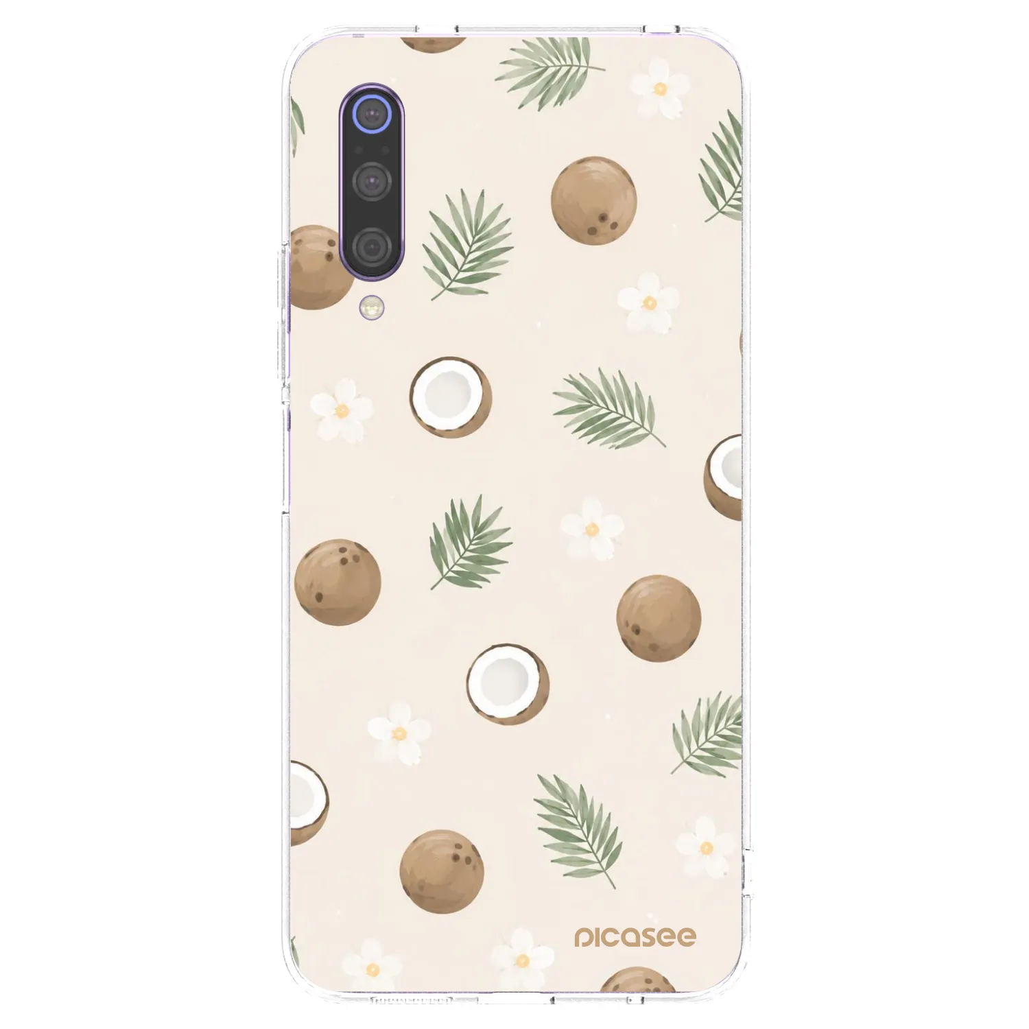 Picasee átlátszó szilikon tok az alábbi mobiltelefonokra Xiaomi Mi 9 - Coconut Breeze