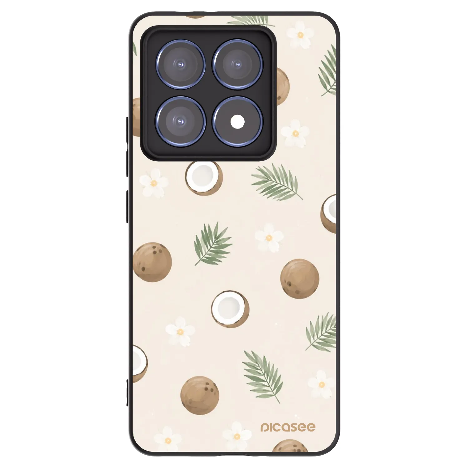 Picasee fekete szilikon tok az alábbi mobiltelefonokra Xiaomi 14T Pro - Coconut Breeze