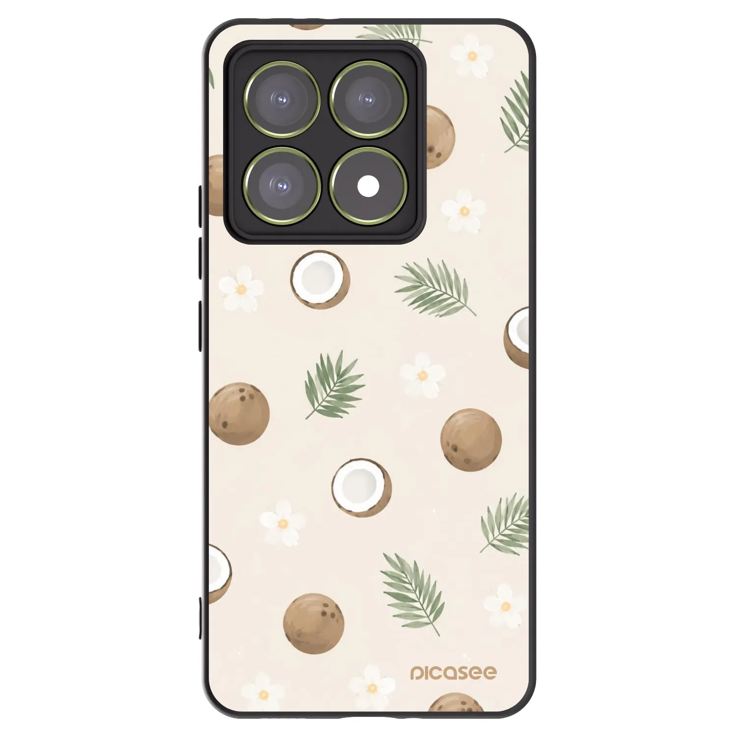 Picasee fekete szilikon tok az alábbi mobiltelefonokra Xiaomi 14T - Coconut Breeze
