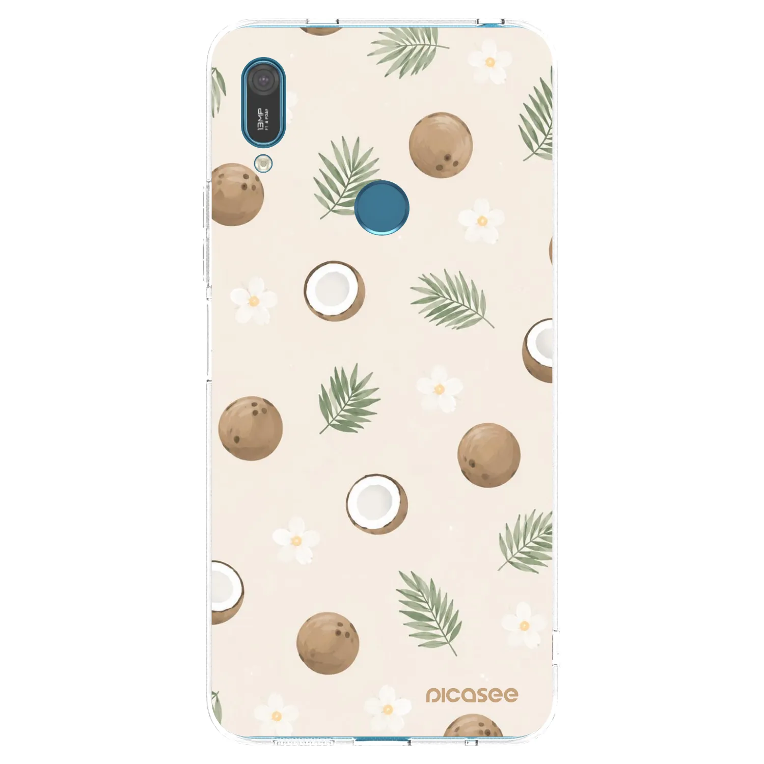 Picasee átlátszó szilikon tok az alábbi mobiltelefonokra Huawei Y7 2019 - Coconut Breeze