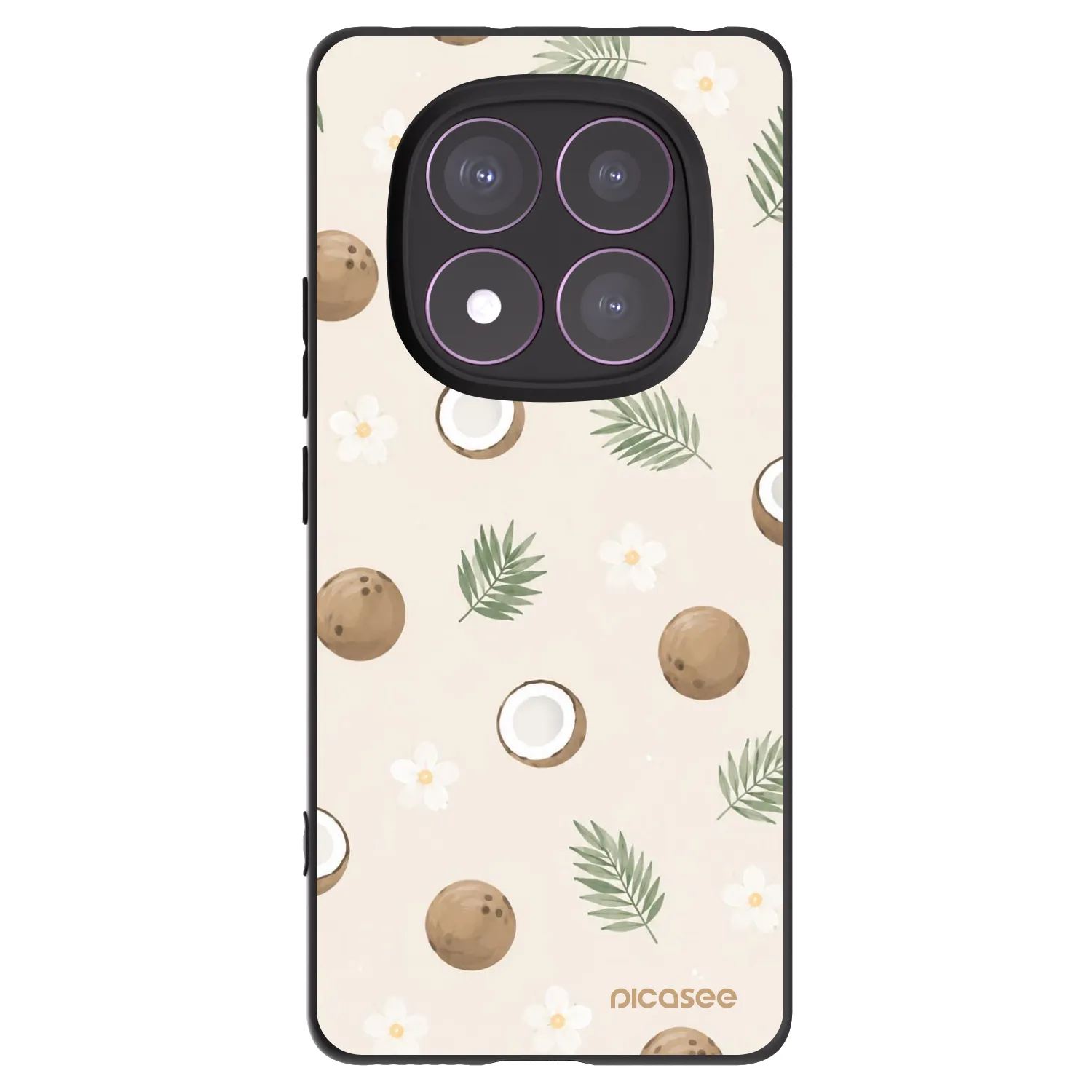 Picasee fekete szilikon tok az alábbi mobiltelefonokra Xiaomi Redmi Note 14 Pro 4G - Coconut Breeze