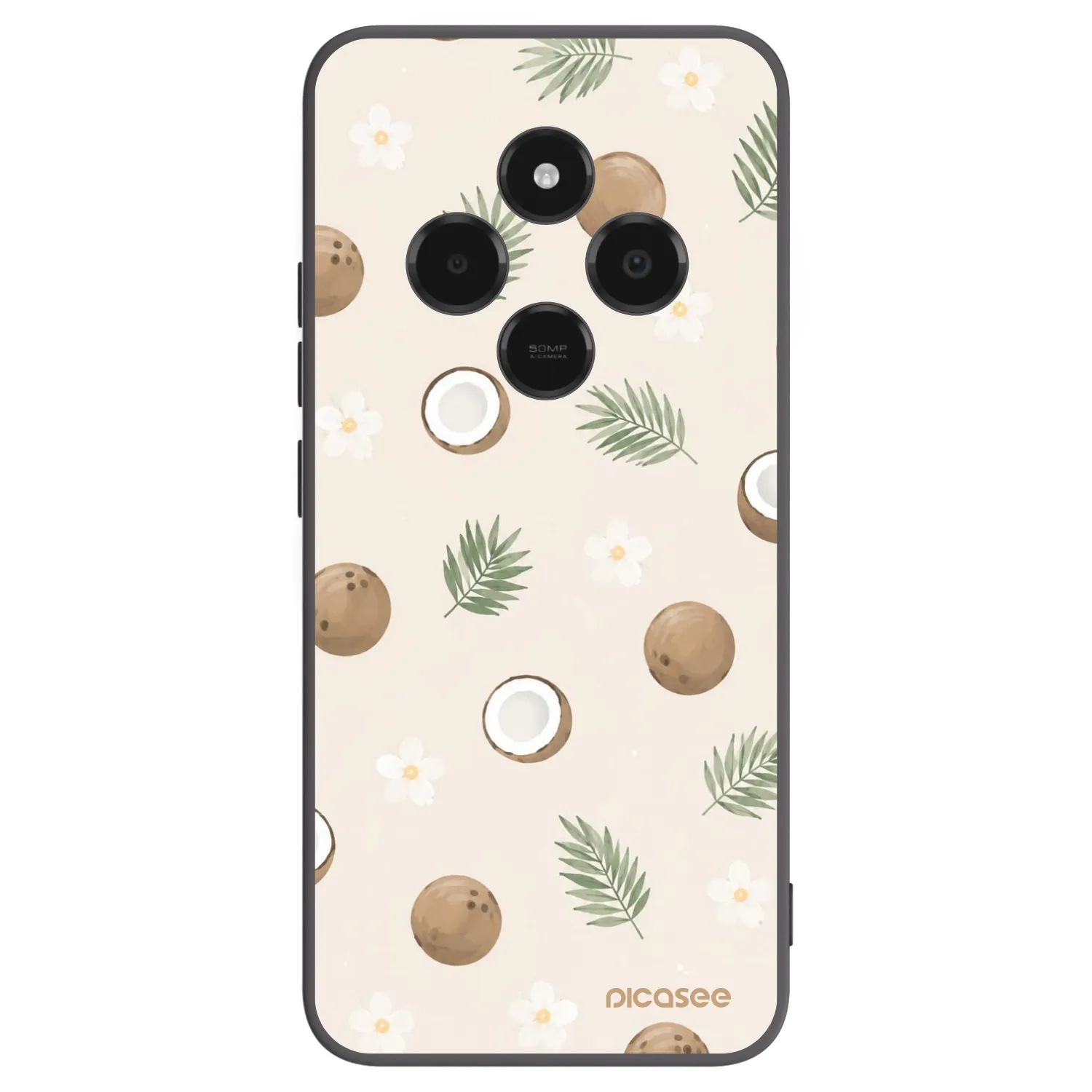 Picasee fekete szilikon tok az alábbi mobiltelefonokra Xiaomi Poco C75 - Coconut Breeze