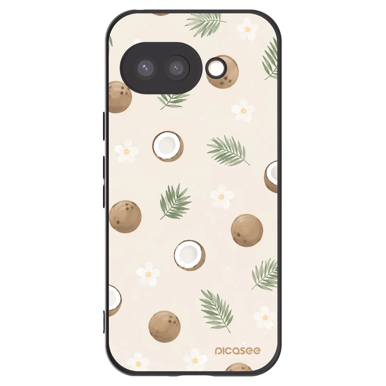 Picasee fekete szilikon tok az alábbi mobiltelefonokra Google Pixel 9a - Coconut Breeze