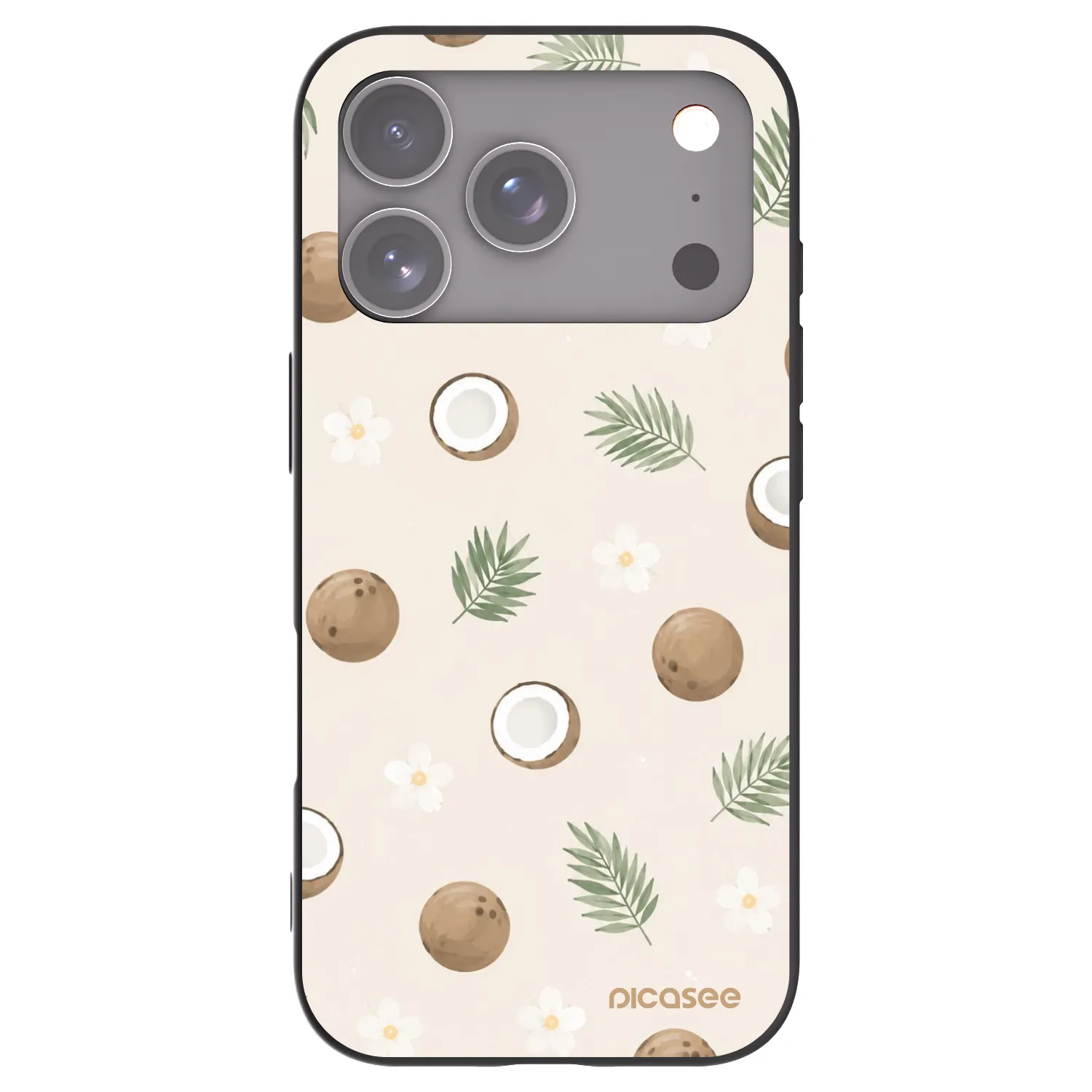 Picasee fekete szilikon tok az alábbi mobiltelefonokra Apple iPhone 17 Pro - Coconut Breeze