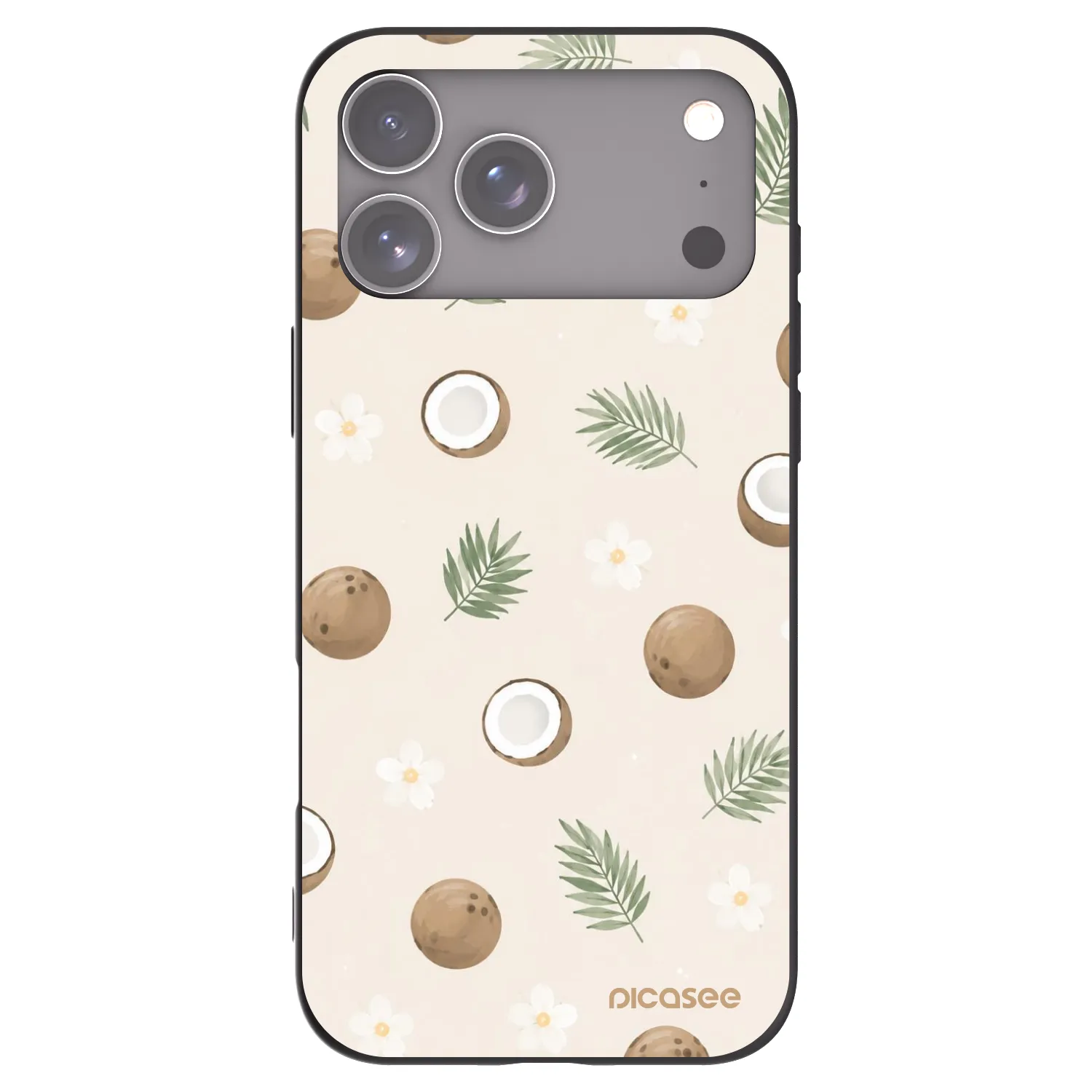 Picasee fekete szilikon tok az alábbi mobiltelefonokra Apple iPhone 17 Pro Max - Coconut Breeze