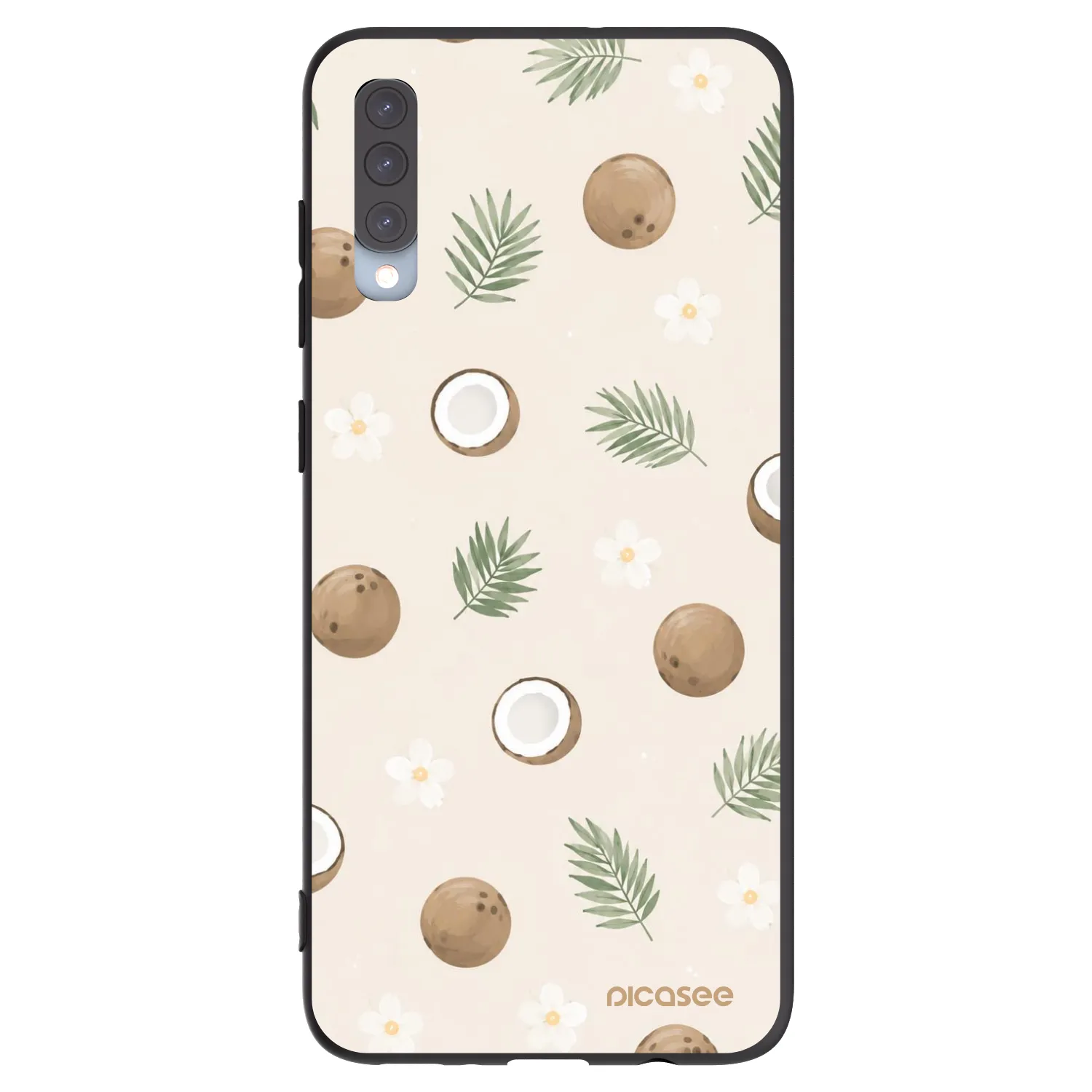 Picasee fekete szilikon tok az alábbi mobiltelefonokra Samsung Galaxy A70 A705F - Coconut Breeze