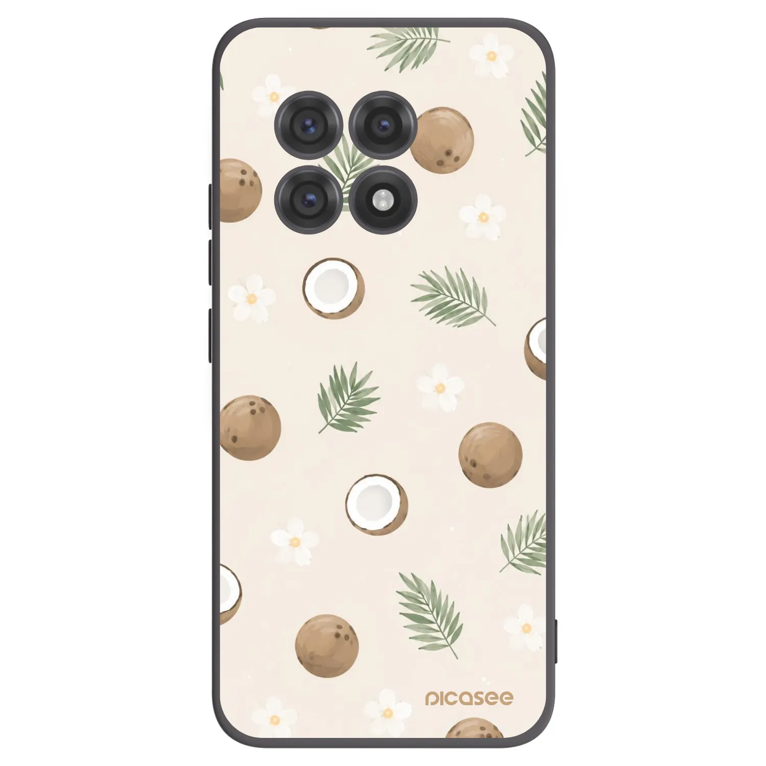 Picasee fekete szilikon tok az alábbi mobiltelefonokra OnePlus 13R 5G - Coconut Breeze