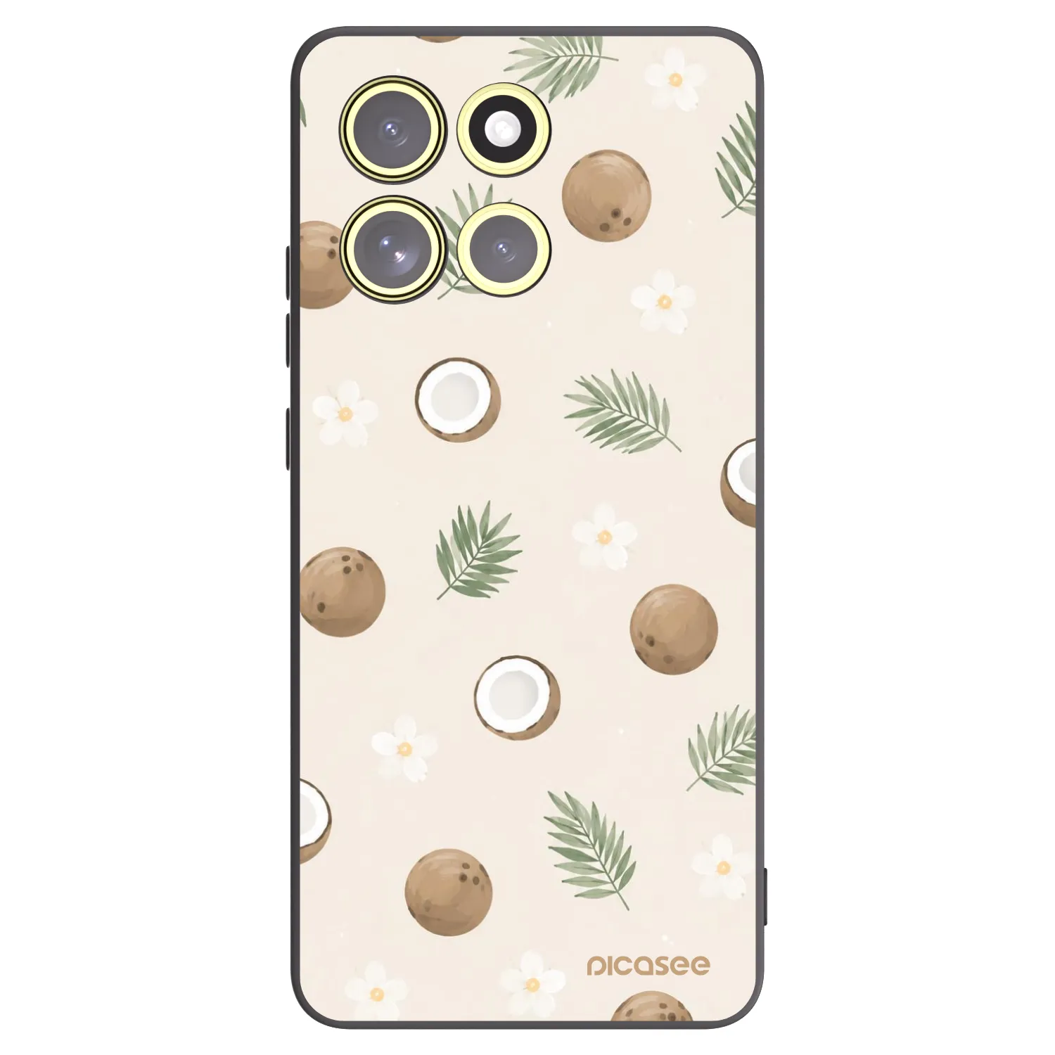 Picasee fekete szilikon tok az alábbi mobiltelefonokra Motorola Moto G86 Power 5G - Coconut Breeze