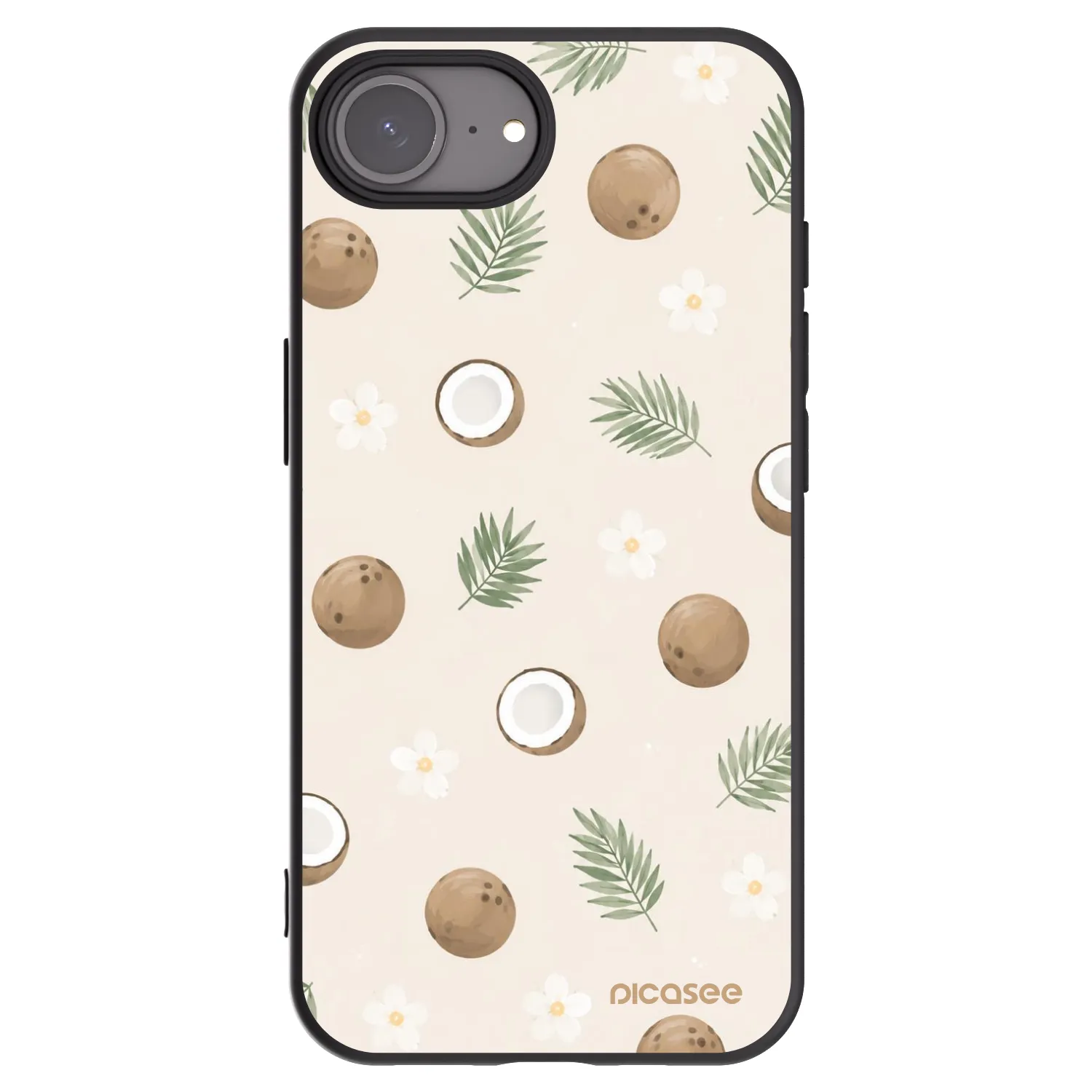 Picasee fekete szilikon tok az alábbi mobiltelefonokra Apple iPhone 17e - Coconut Breeze