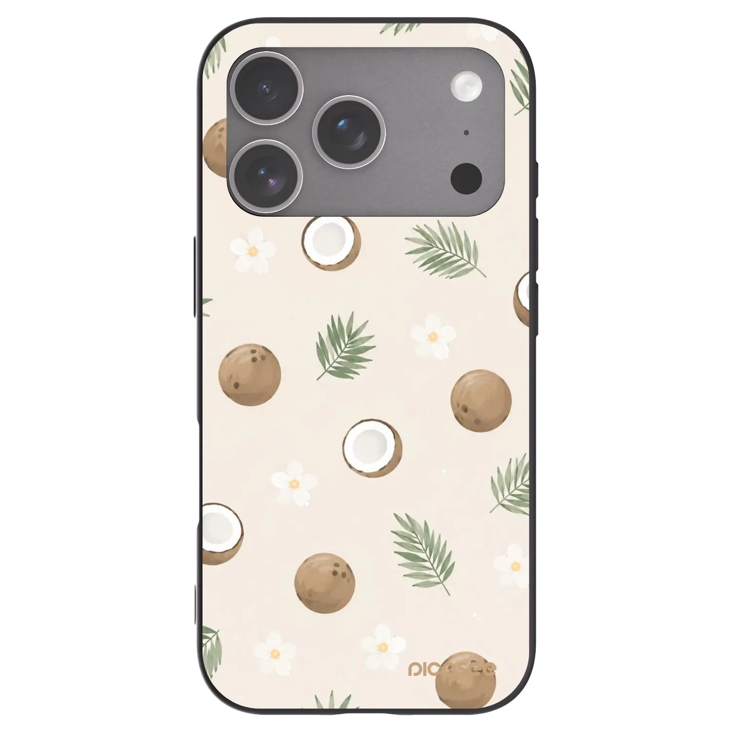 Picasee fekete szilikon tok az alábbi mobiltelefonokra Apple iPhone 18 Pro - Coconut Breeze