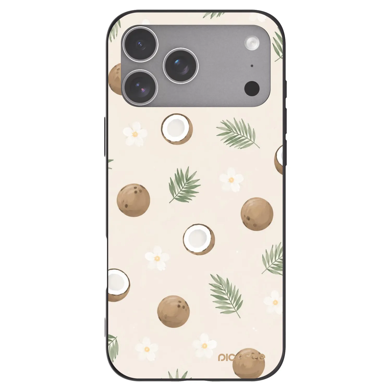 Picasee fekete szilikon tok az alábbi mobiltelefonokra Apple iPhone 18 Pro Max - Coconut Breeze