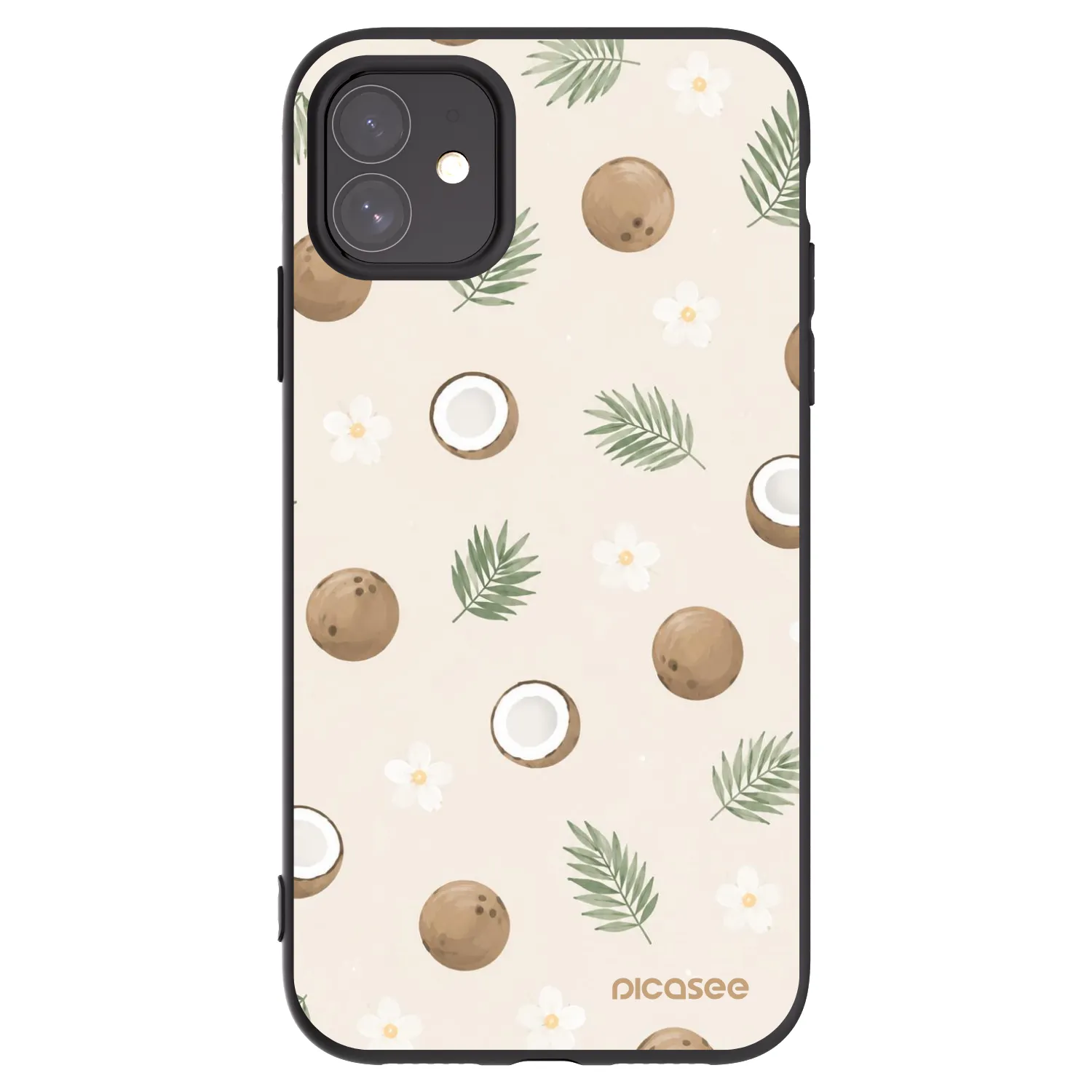 Picasee fekete szilikon tok az alábbi mobiltelefonokra Apple iPhone 11 - Coconut Breeze
