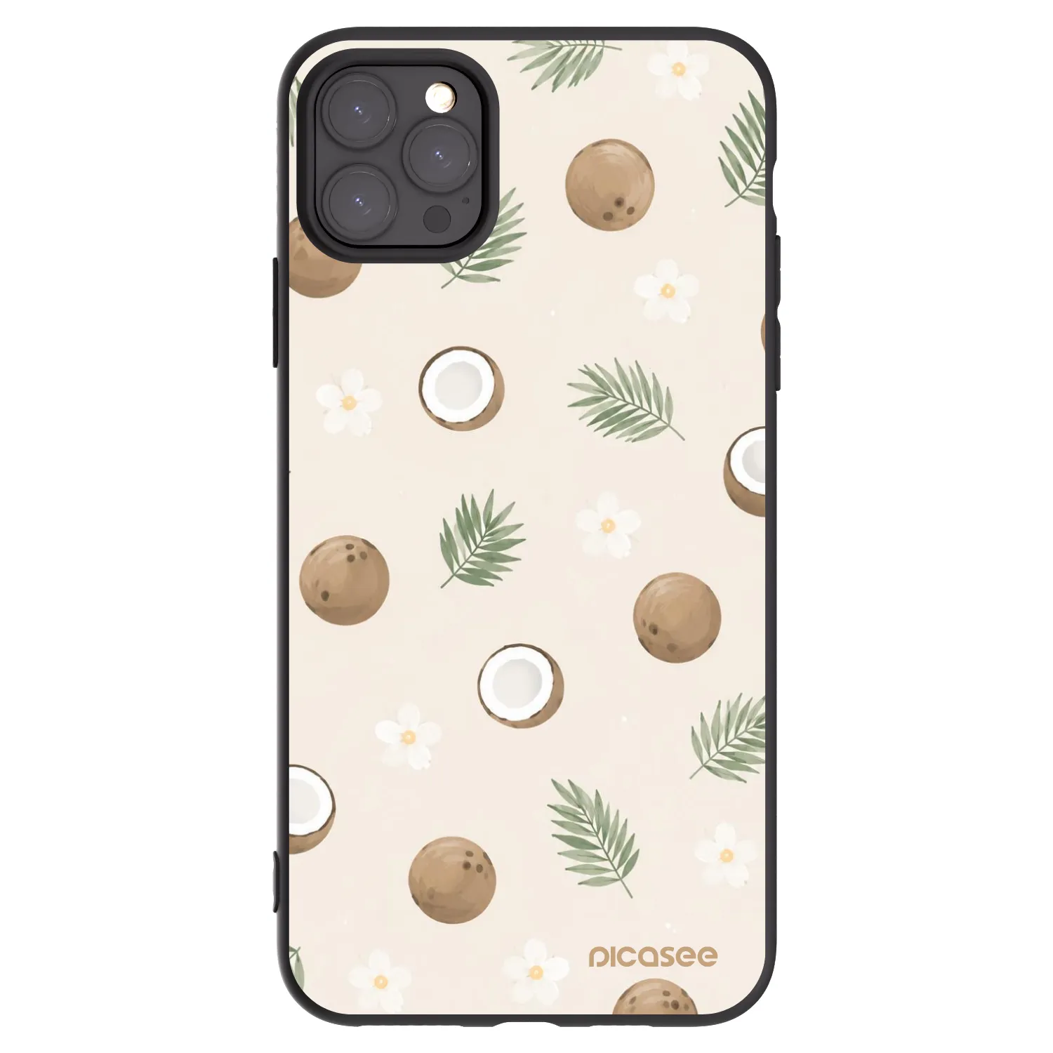 Picasee fekete szilikon tok az alábbi mobiltelefonokra Apple iPhone 11 Pro Max - Coconut Breeze