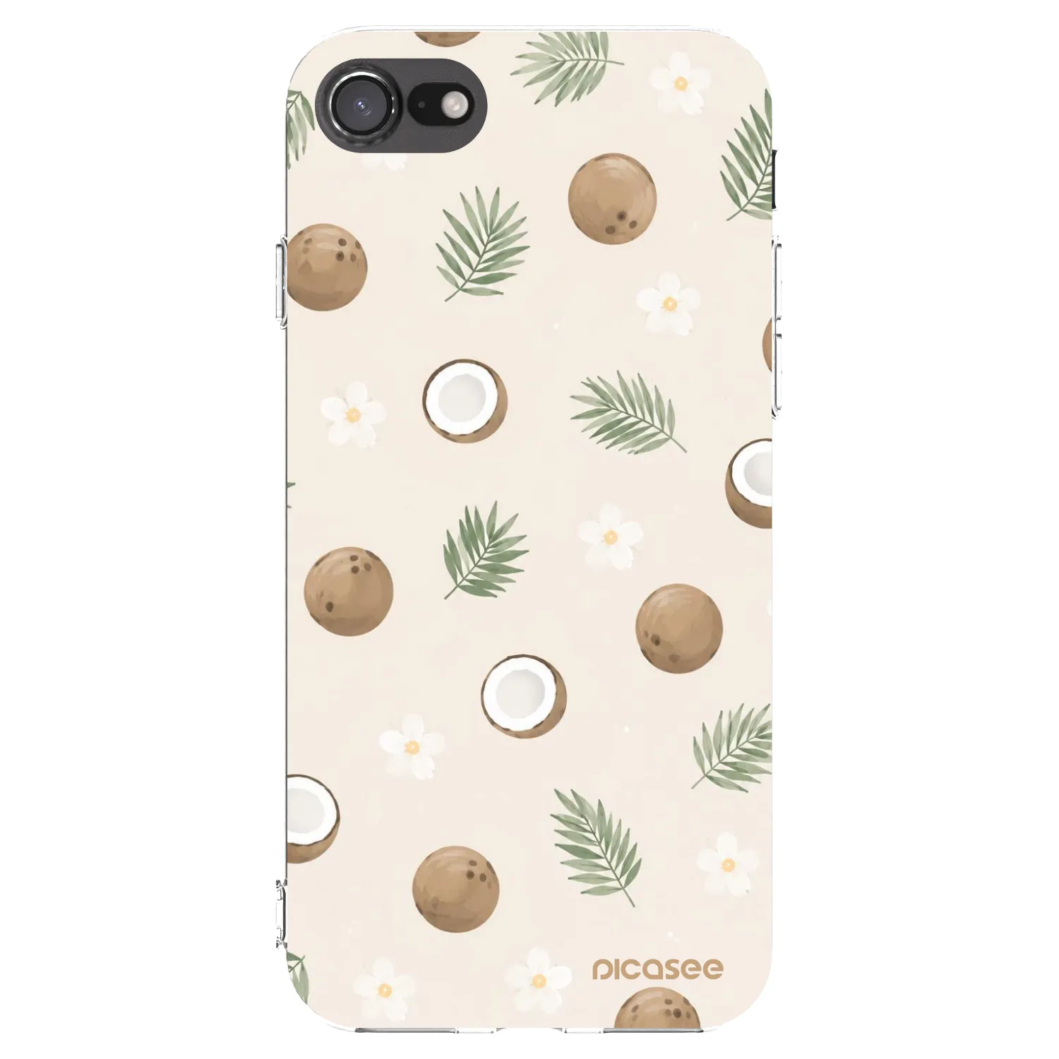 Picasee átlátszó szilikon tok az alábbi mobiltelefonokra Apple iPhone 8 - Coconut Breeze