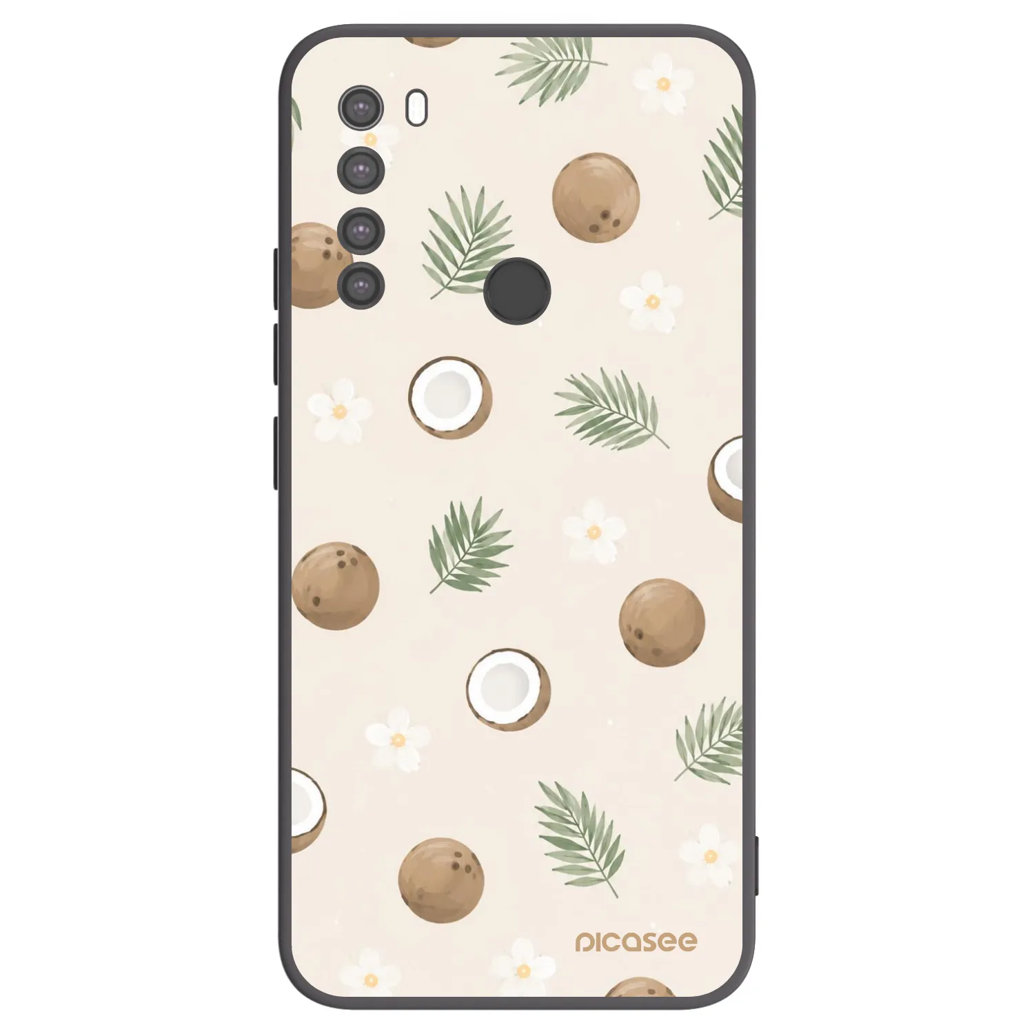 Picasee fekete szilikon tok az alábbi mobiltelefonokra Xiaomi Redmi Note 8 - Coconut Breeze