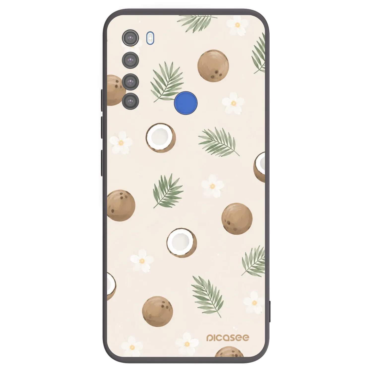 Picasee fekete szilikon tok az alábbi mobiltelefonokra Xiaomi Redmi Note 8T - Coconut Breeze