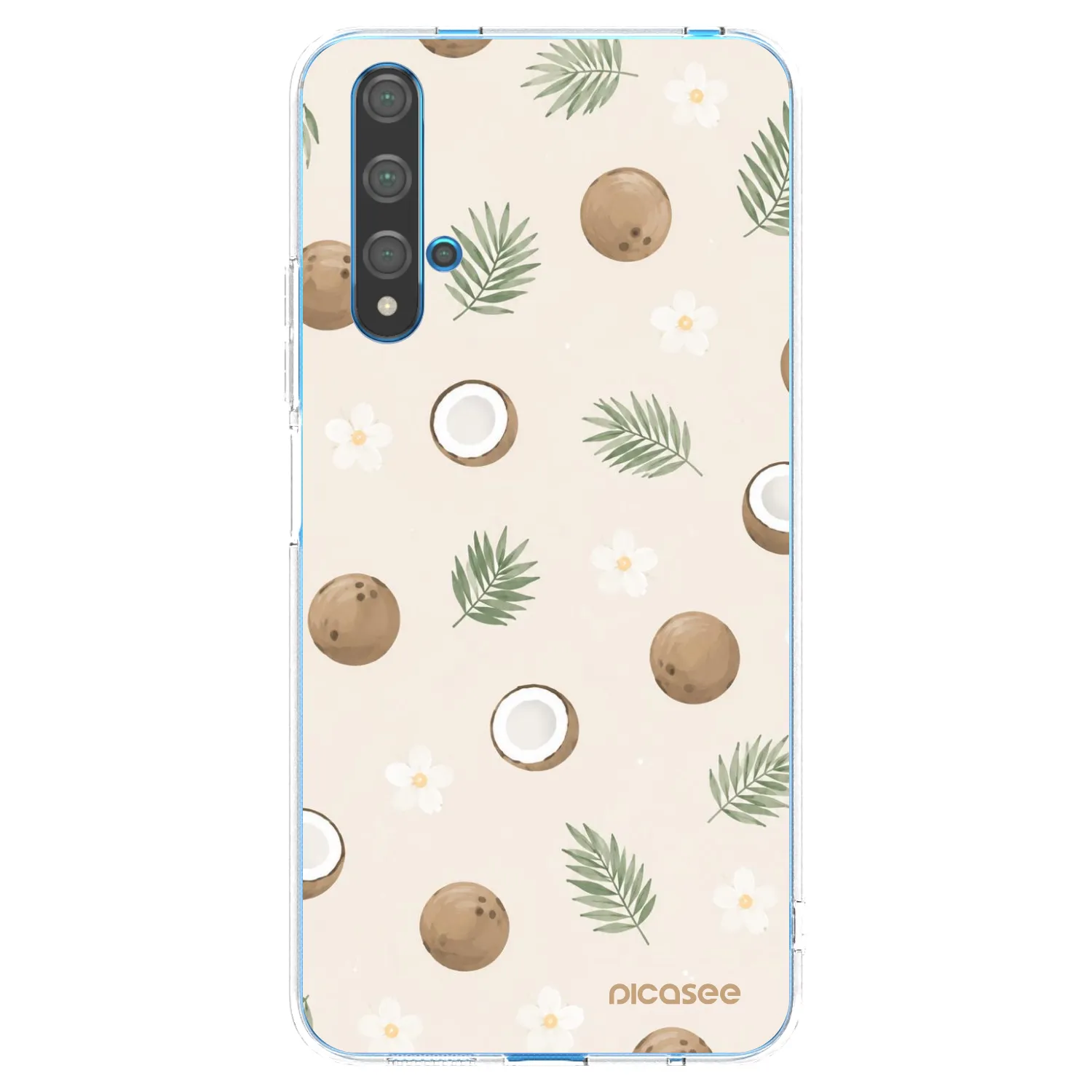 Picasee átlátszó szilikon tok az alábbi mobiltelefonokra Huawei Nova 5T - Coconut Breeze