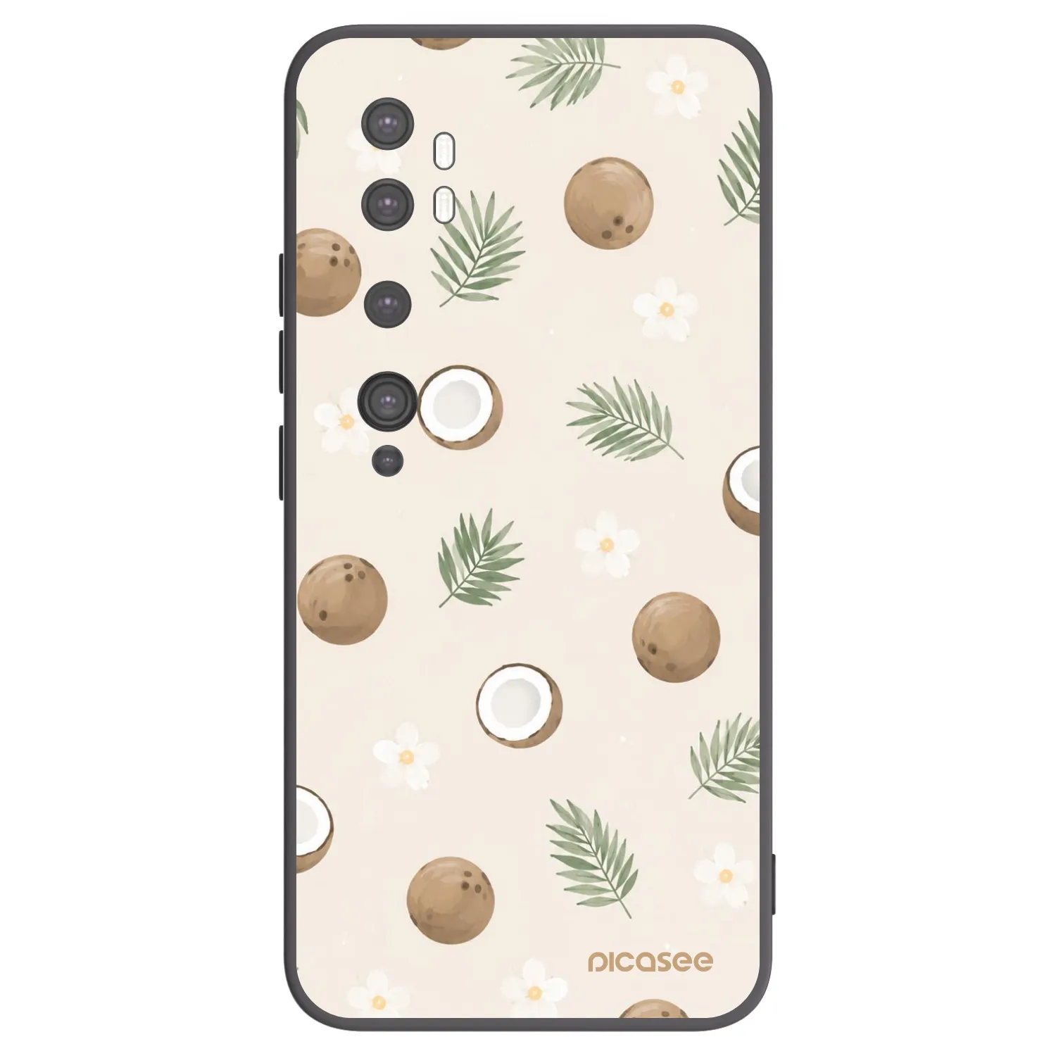 Picasee fekete szilikon tok az alábbi mobiltelefonokra Xiaomi Mi Note 10 (Pro) - Coconut Breeze