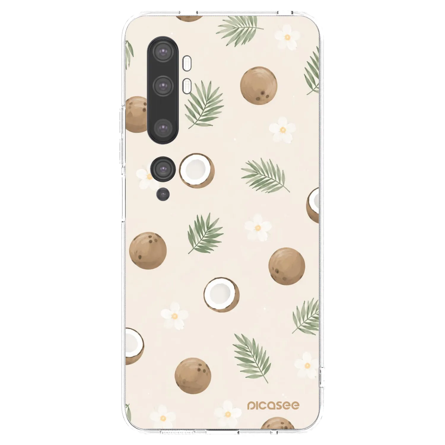 Picasee átlátszó szilikon tok az alábbi mobiltelefonokra Xiaomi Mi Note 10 (Pro) - Coconut Breeze
