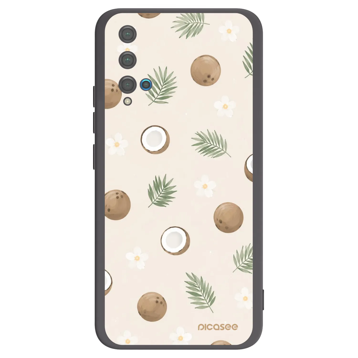 Picasee fekete szilikon tok az alábbi mobiltelefonokra Huawei Nova 5T - Coconut Breeze