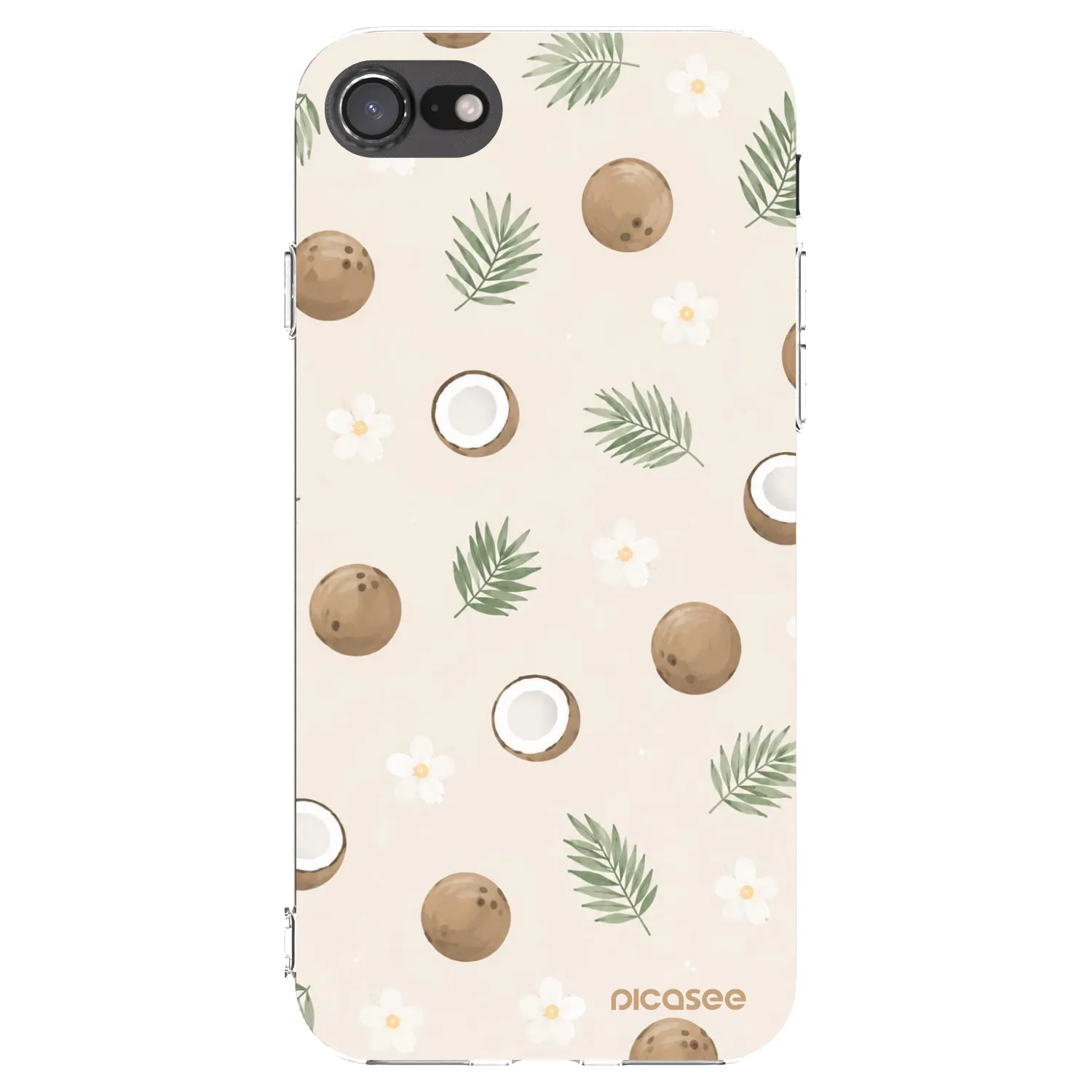 Picasee átlátszó szilikon tok az alábbi mobiltelefonokra Apple iPhone SE 2020 - Coconut Breeze