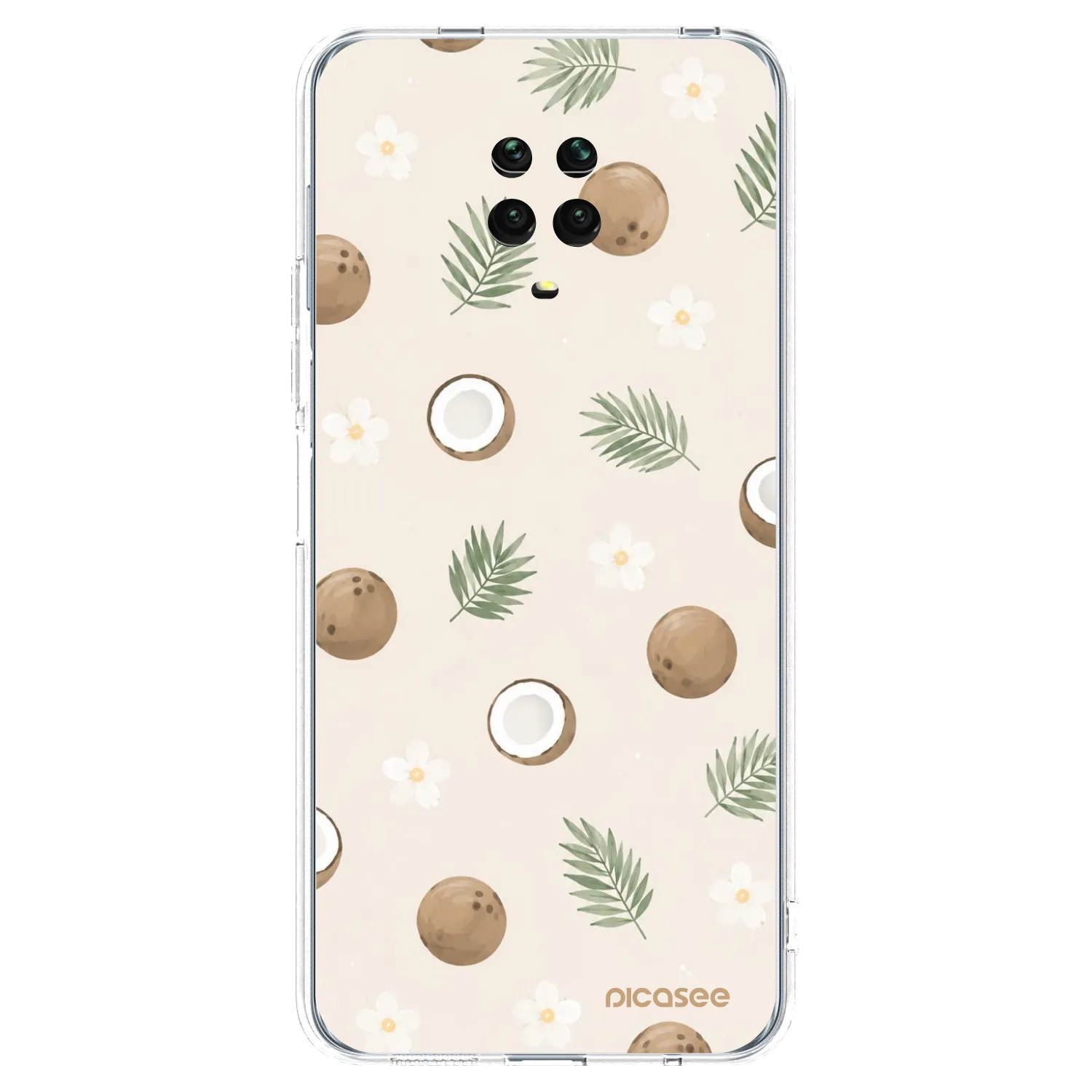 Picasee átlátszó szilikon tok az alábbi mobiltelefonokra Xiaomi Redmi Note 9 Pro - Coconut Breeze