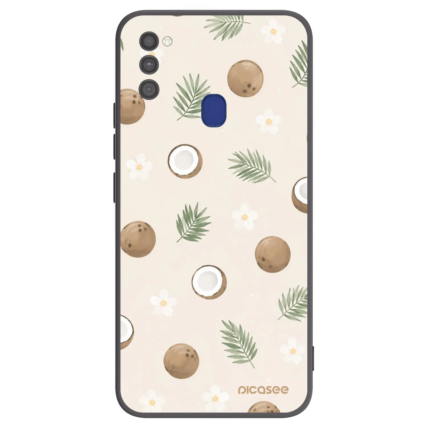 Picasee fekete szilikon tok az alábbi mobiltelefonokra Samsung Galaxy M21 M215F - Coconut Breeze