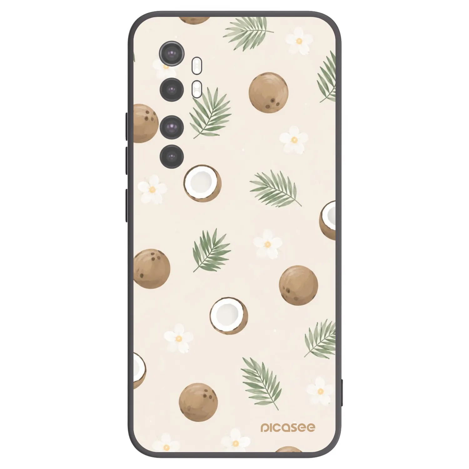 Picasee fekete szilikon tok az alábbi mobiltelefonokra Xiaomi Mi Note 10 Lite - Coconut Breeze