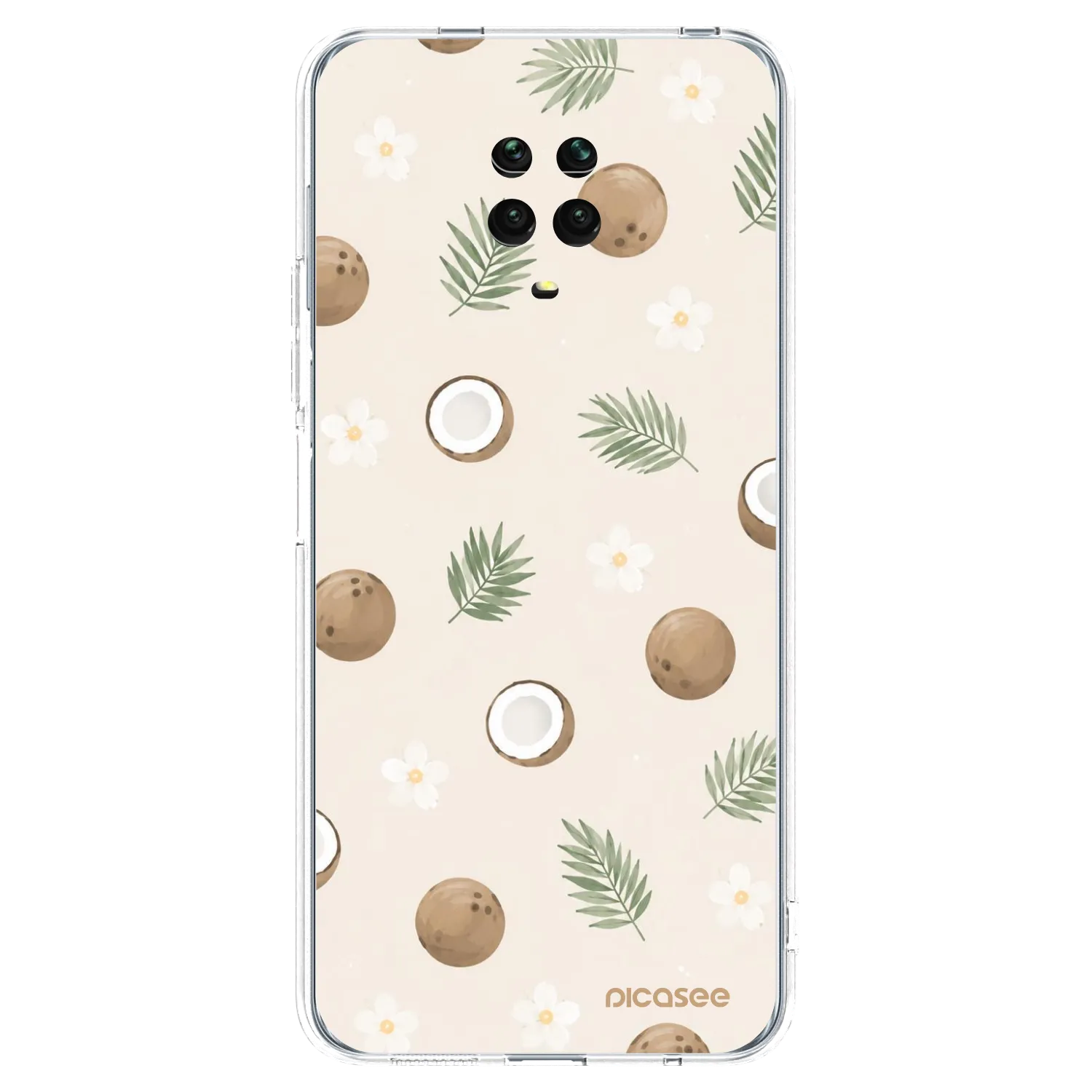 Picasee átlátszó szilikon tok az alábbi mobiltelefonokra Xiaomi Redmi Note 9S - Coconut Breeze