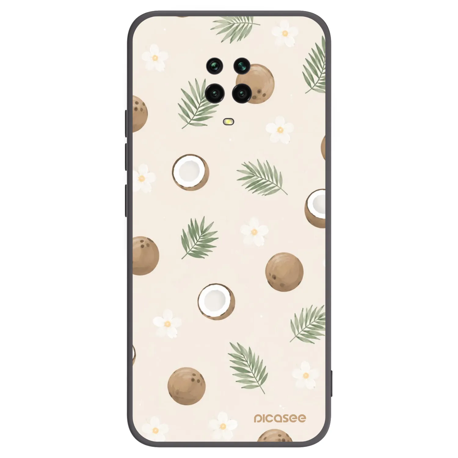 Picasee fekete szilikon tok az alábbi mobiltelefonokra Xiaomi Redmi Note 9S - Coconut Breeze
