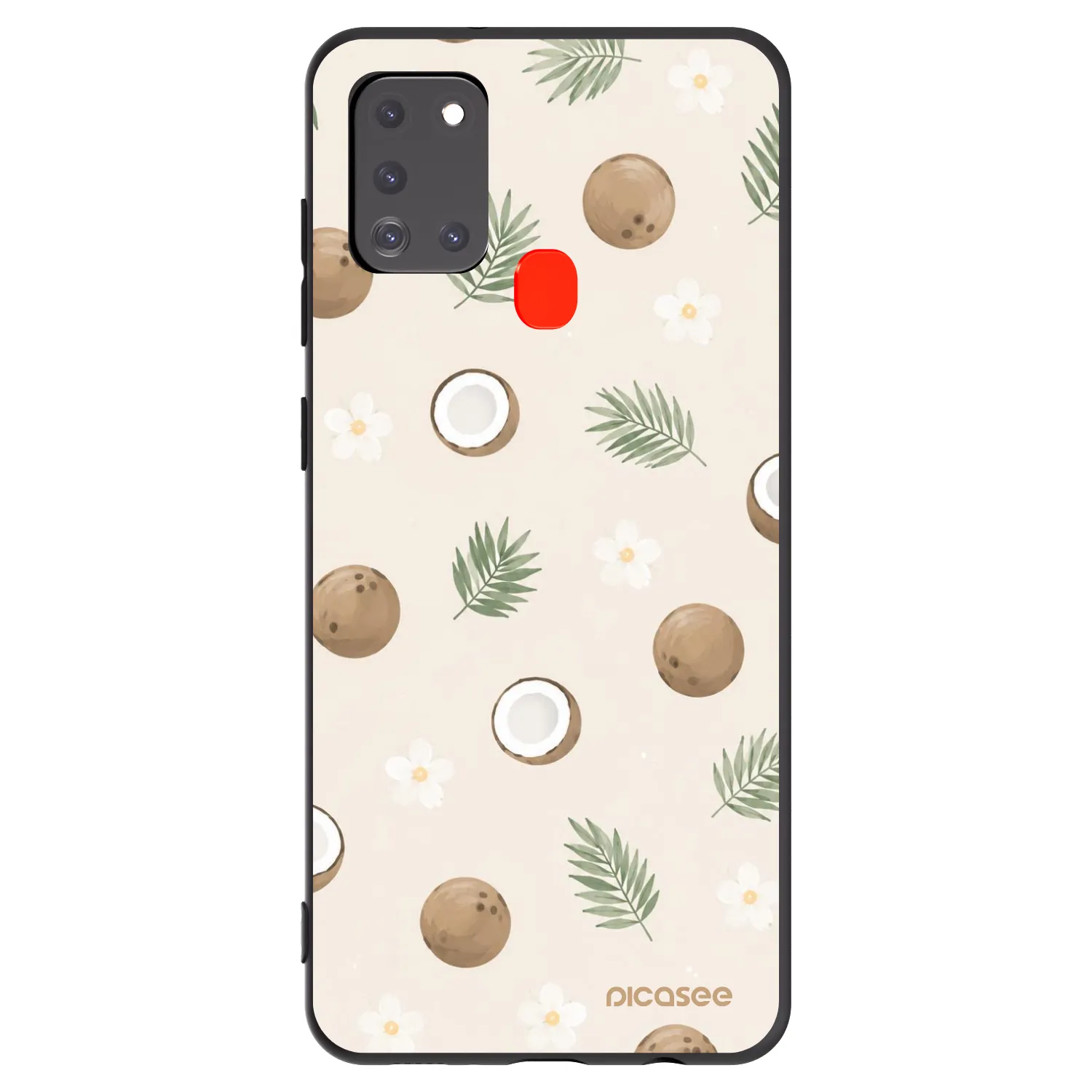 Picasee fekete szilikon tok az alábbi mobiltelefonokra Samsung Galaxy A21s - Coconut Breeze