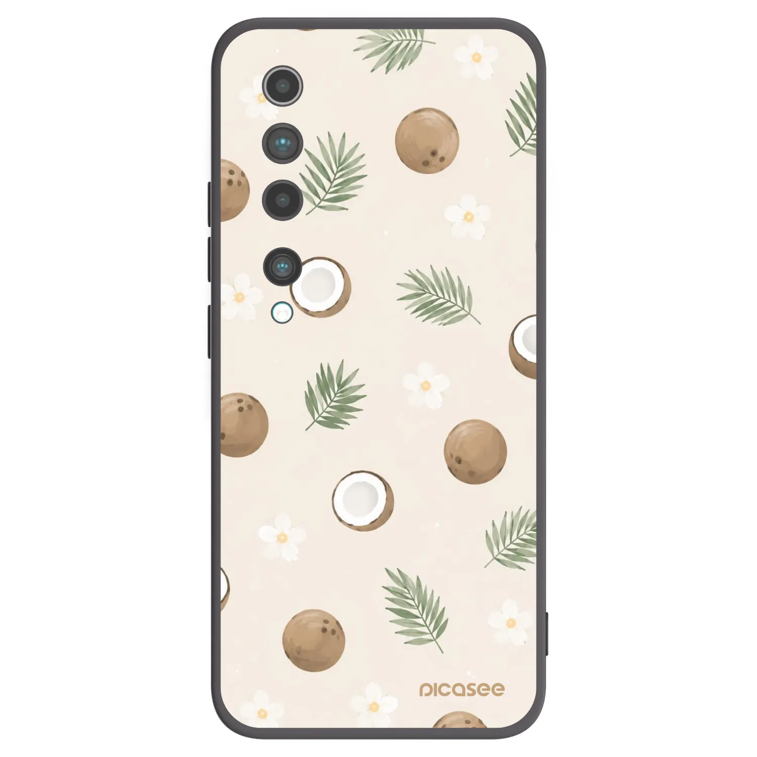 Picasee fekete szilikon tok az alábbi mobiltelefonokra Xiaomi Mi 10 - Coconut Breeze